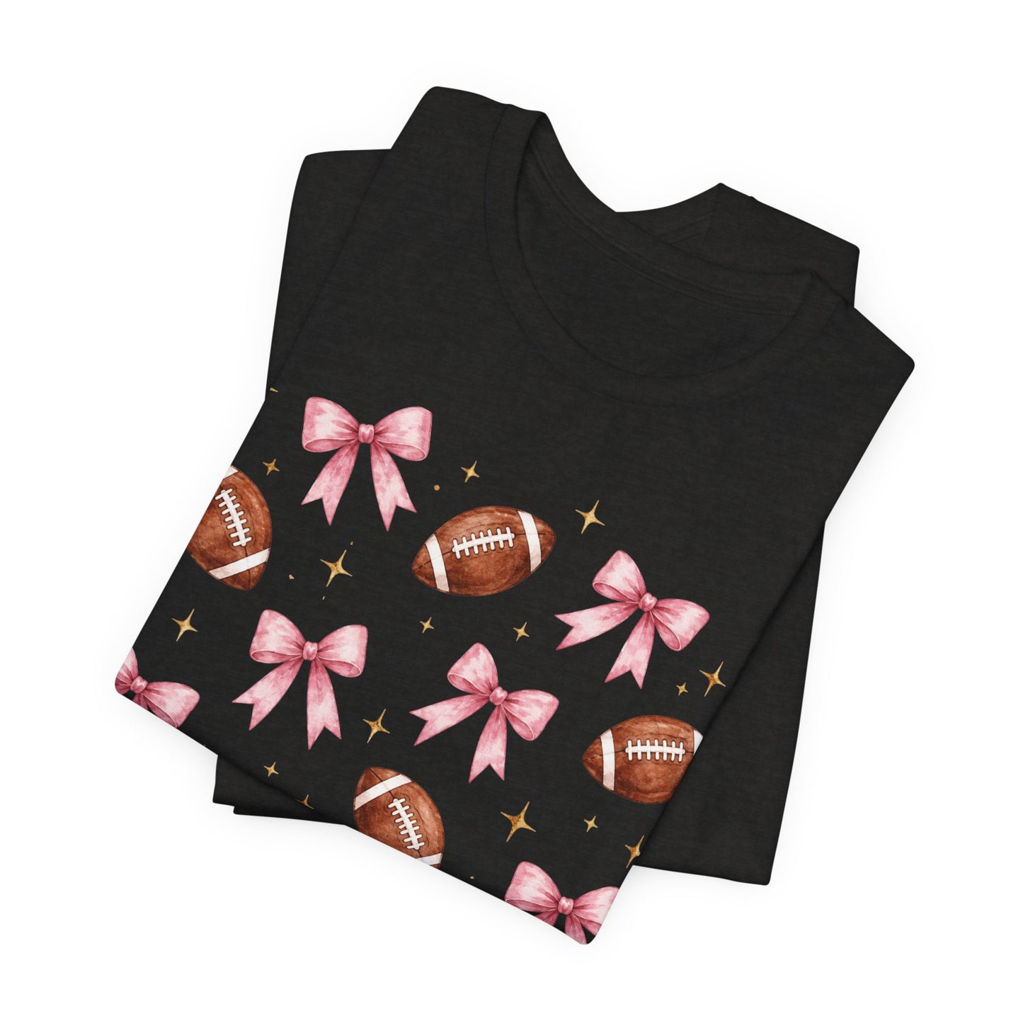 Football & Pink Bows Tee