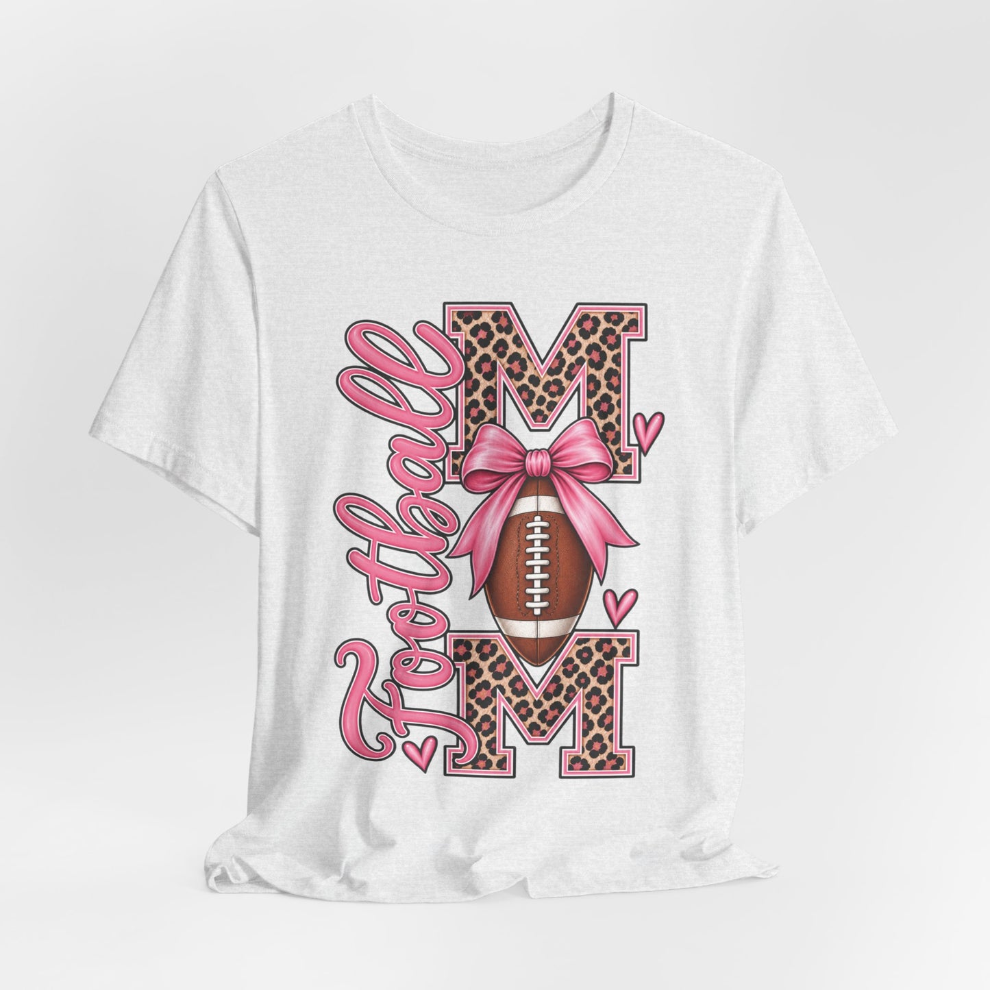 Football Mom Leopard & Bow Graphic Tee