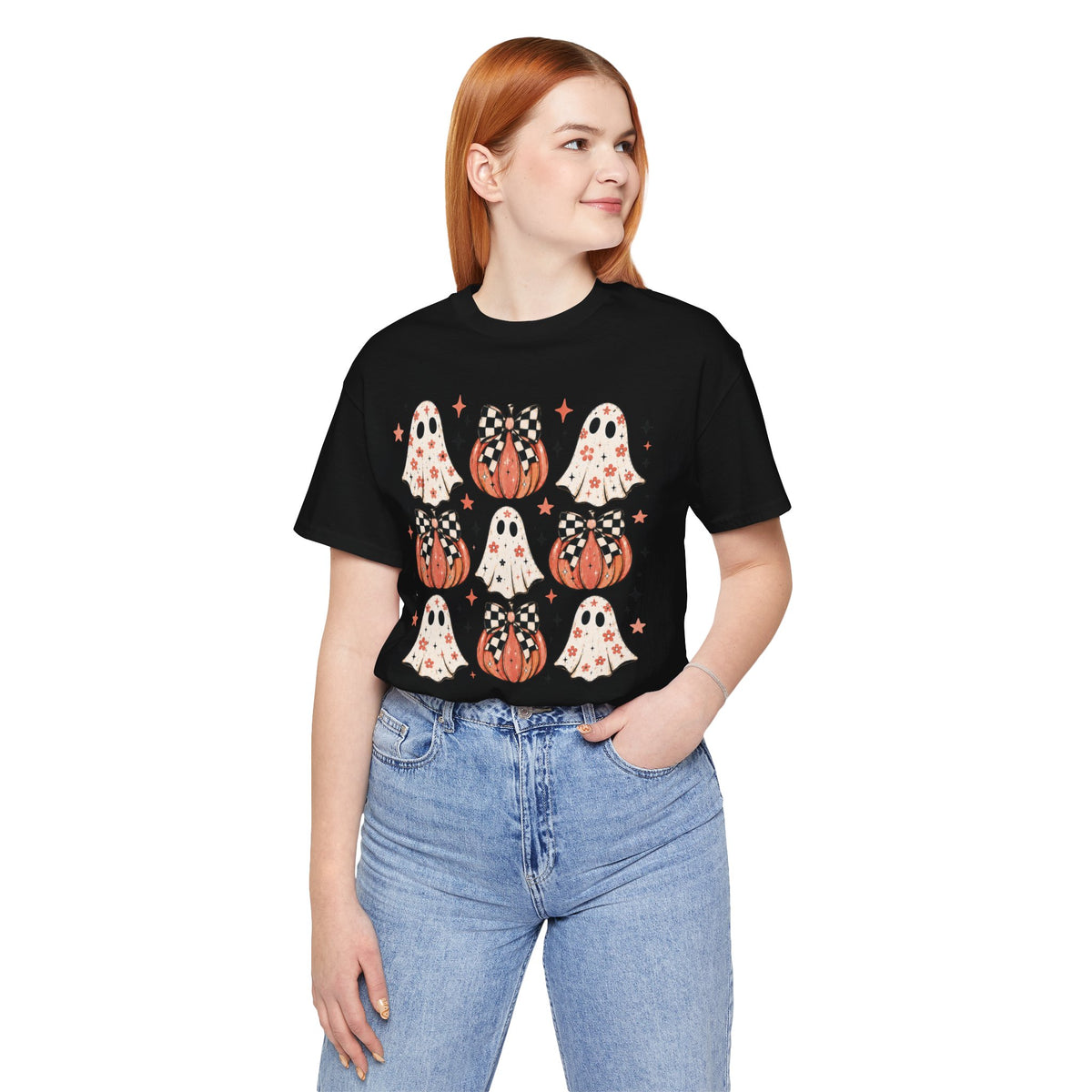 Spooky Ghost & Pumpkin Tee