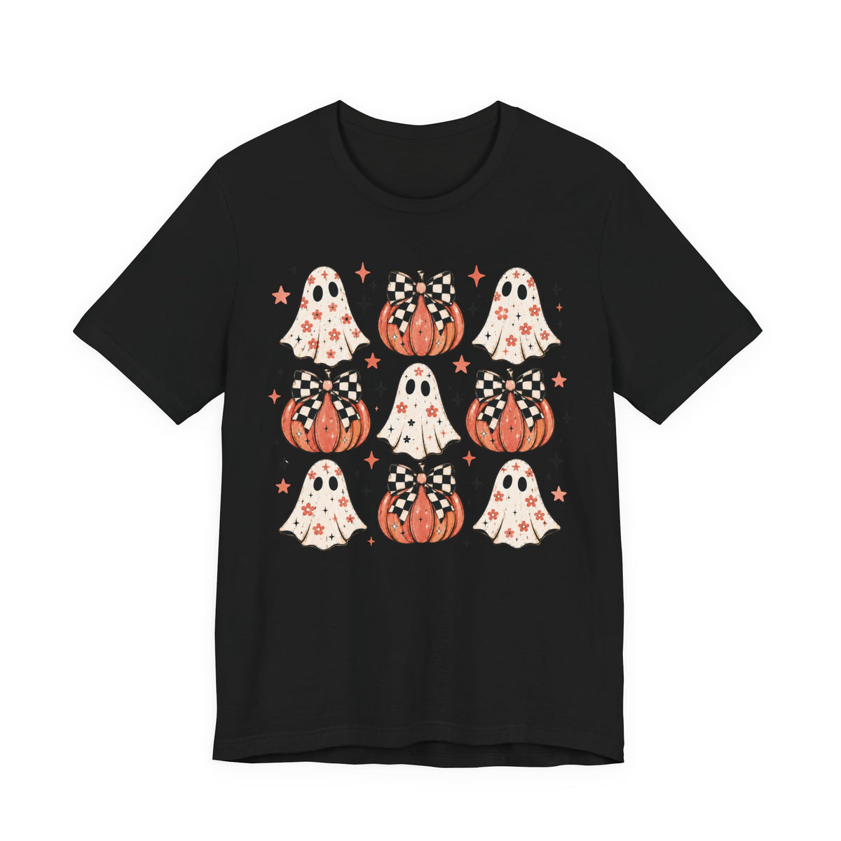 Spooky Ghost & Pumpkin Tee
