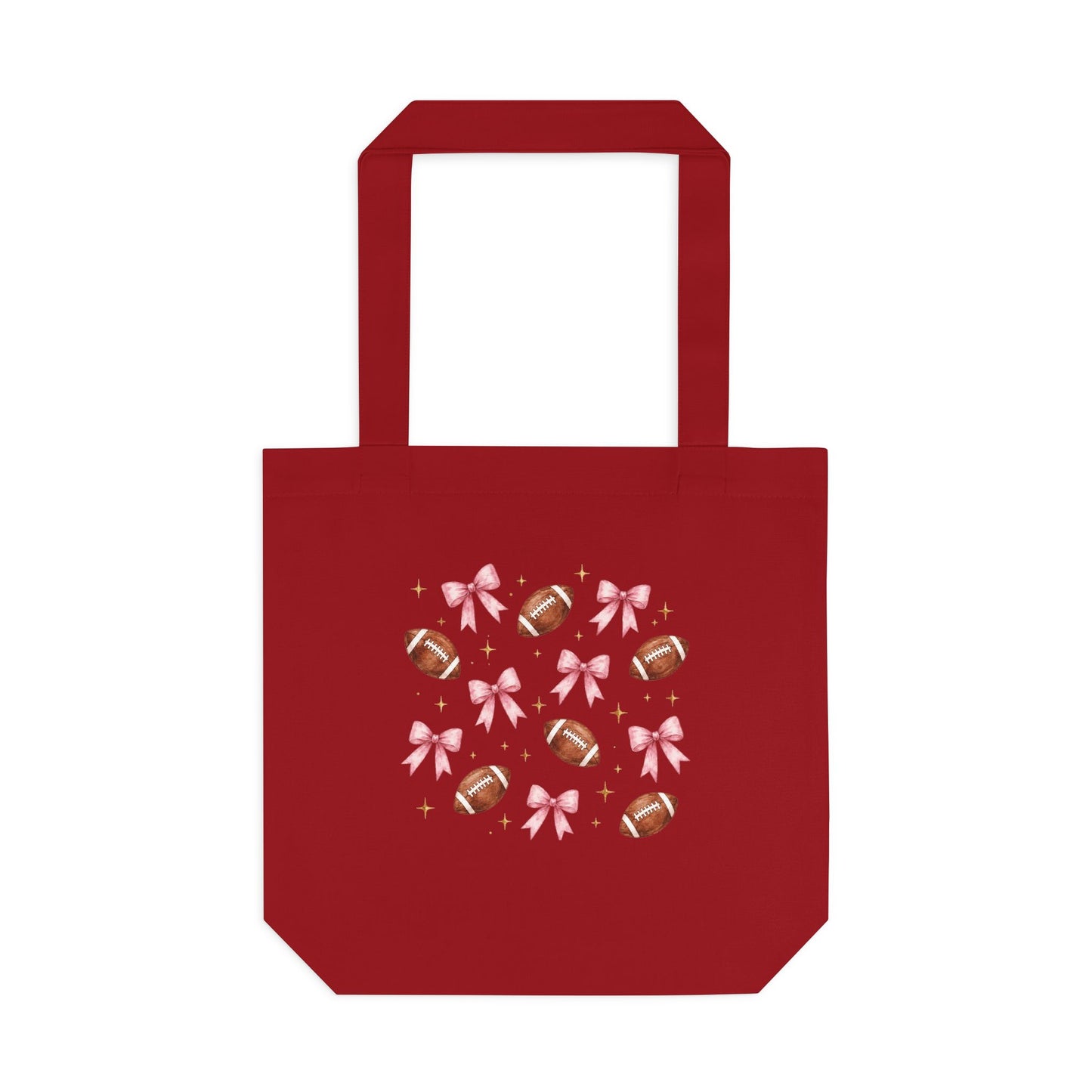 Football & Pink Bows Tote Bag