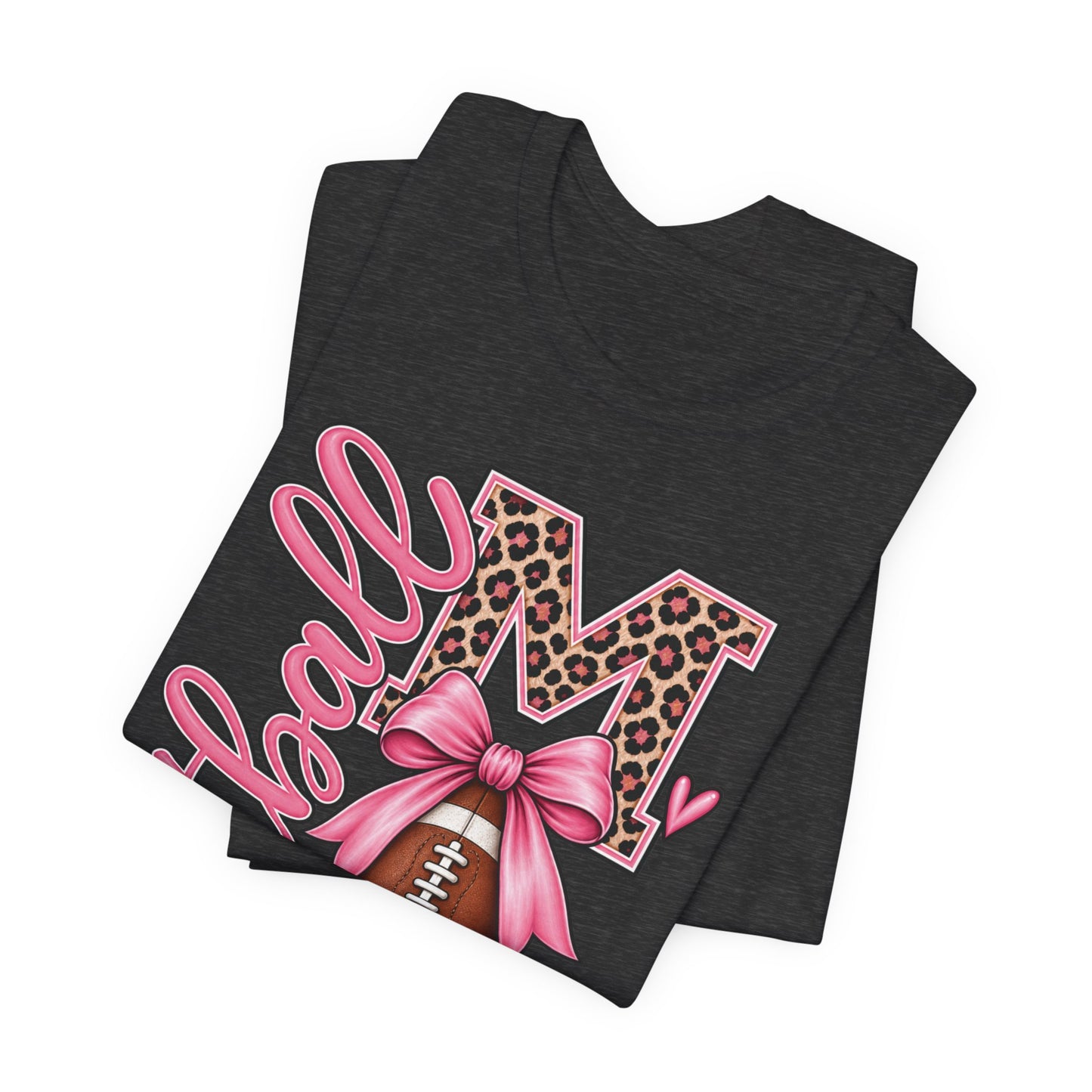Football Mom Leopard & Bow Graphic Tee