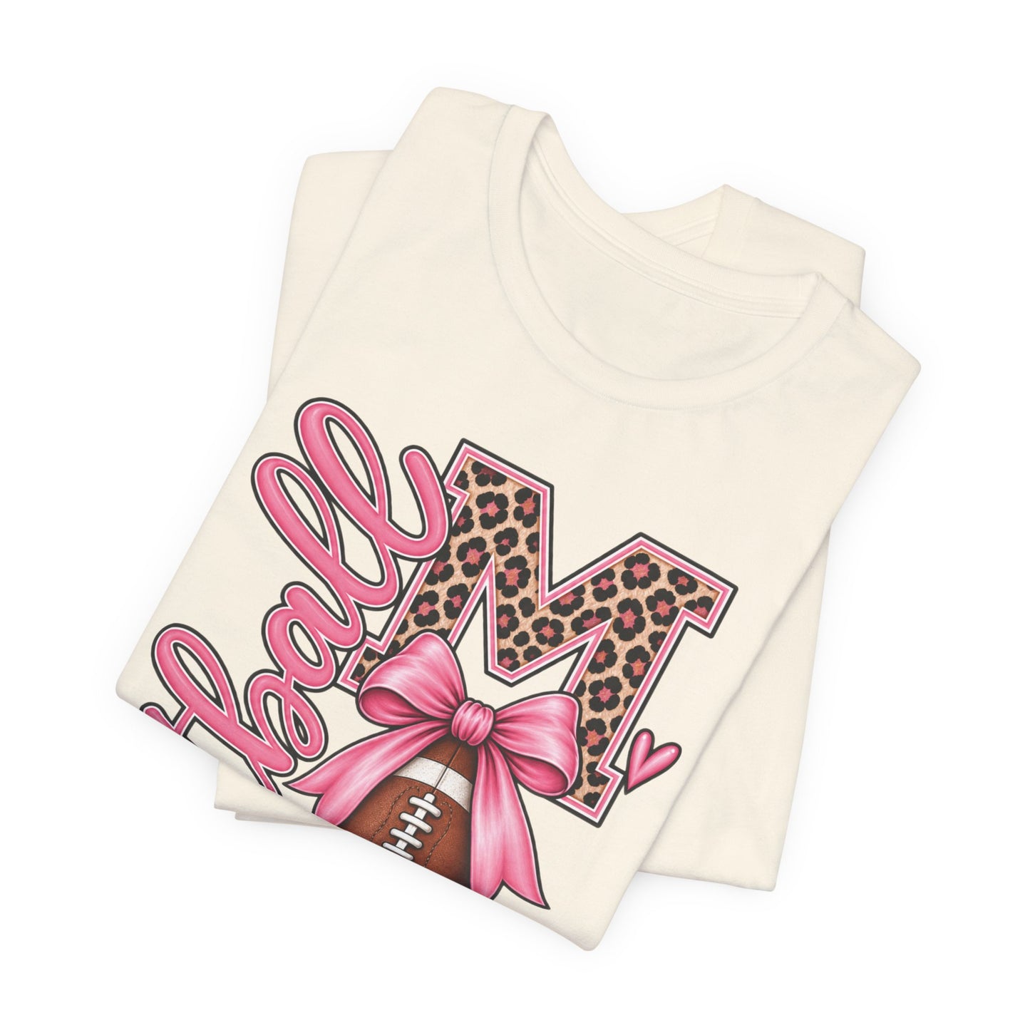 Football Mom Leopard & Bow Graphic Tee