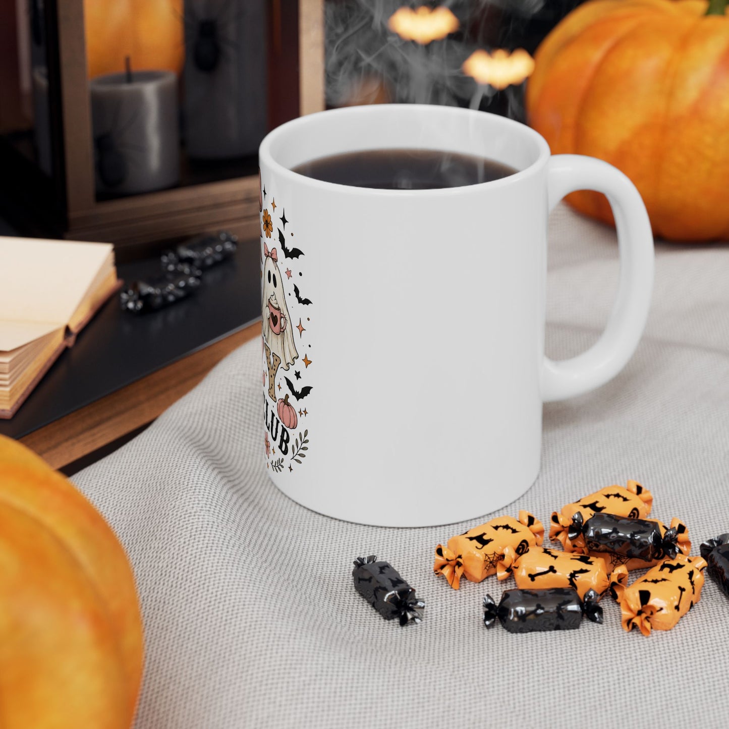 Cozy Ghost Club Ceramic Mug