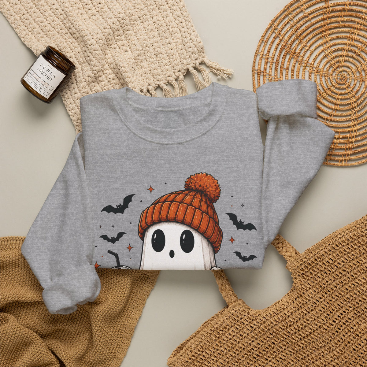 Cozy Ghost & Pumpkin Sweatshirt
