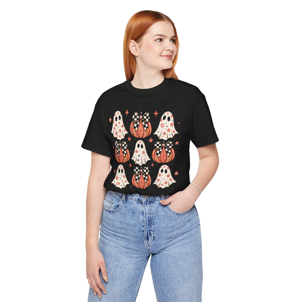 Spooky Ghost & Pumpkin Tee