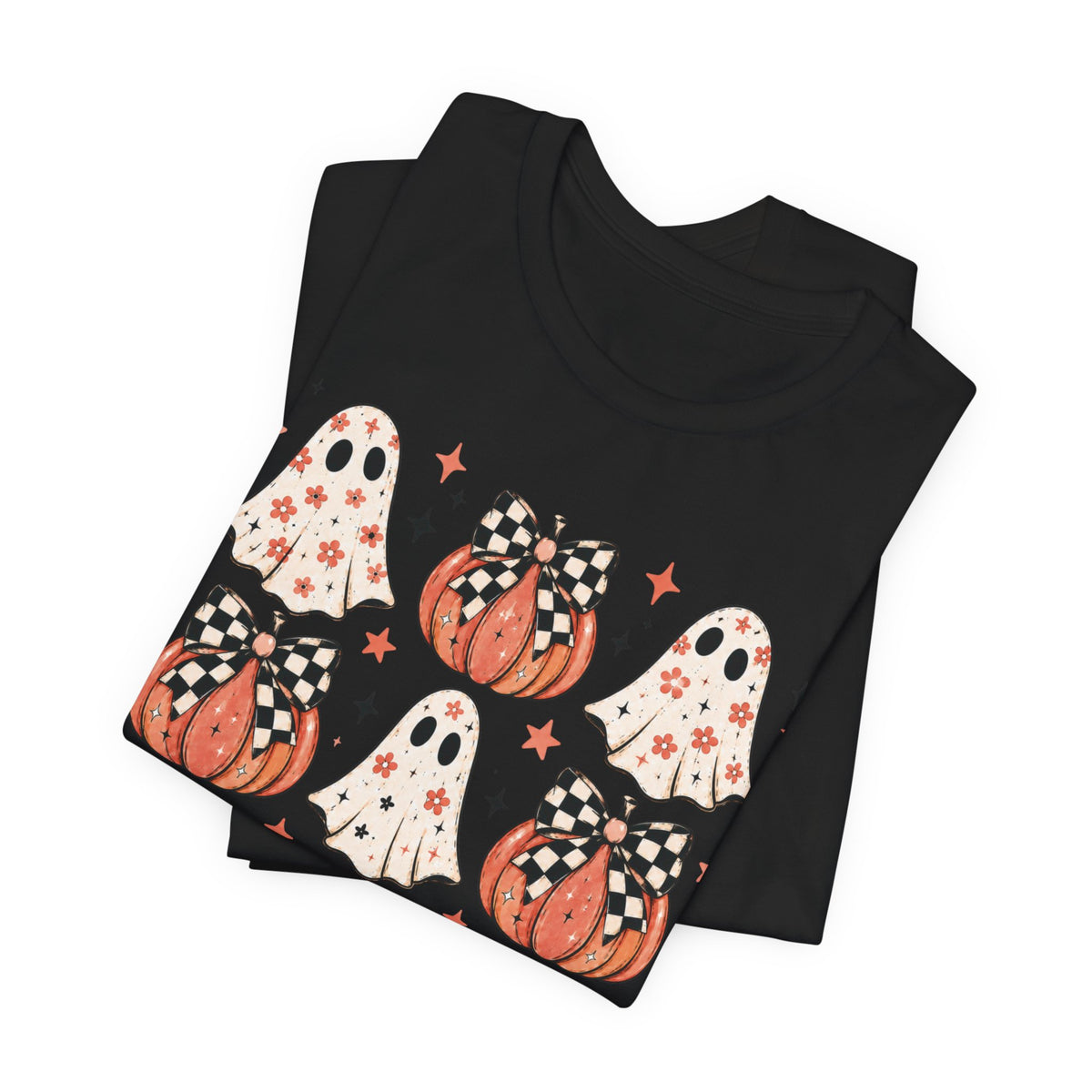 Spooky Ghost & Pumpkin Tee