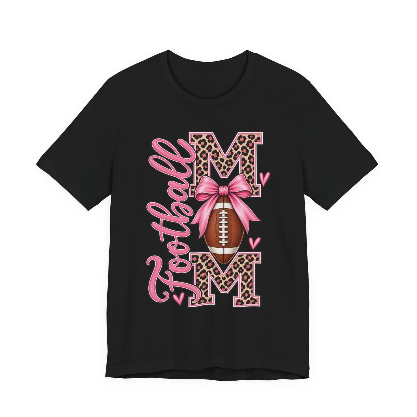 Football Mom Leopard & Bow Graphic Tee