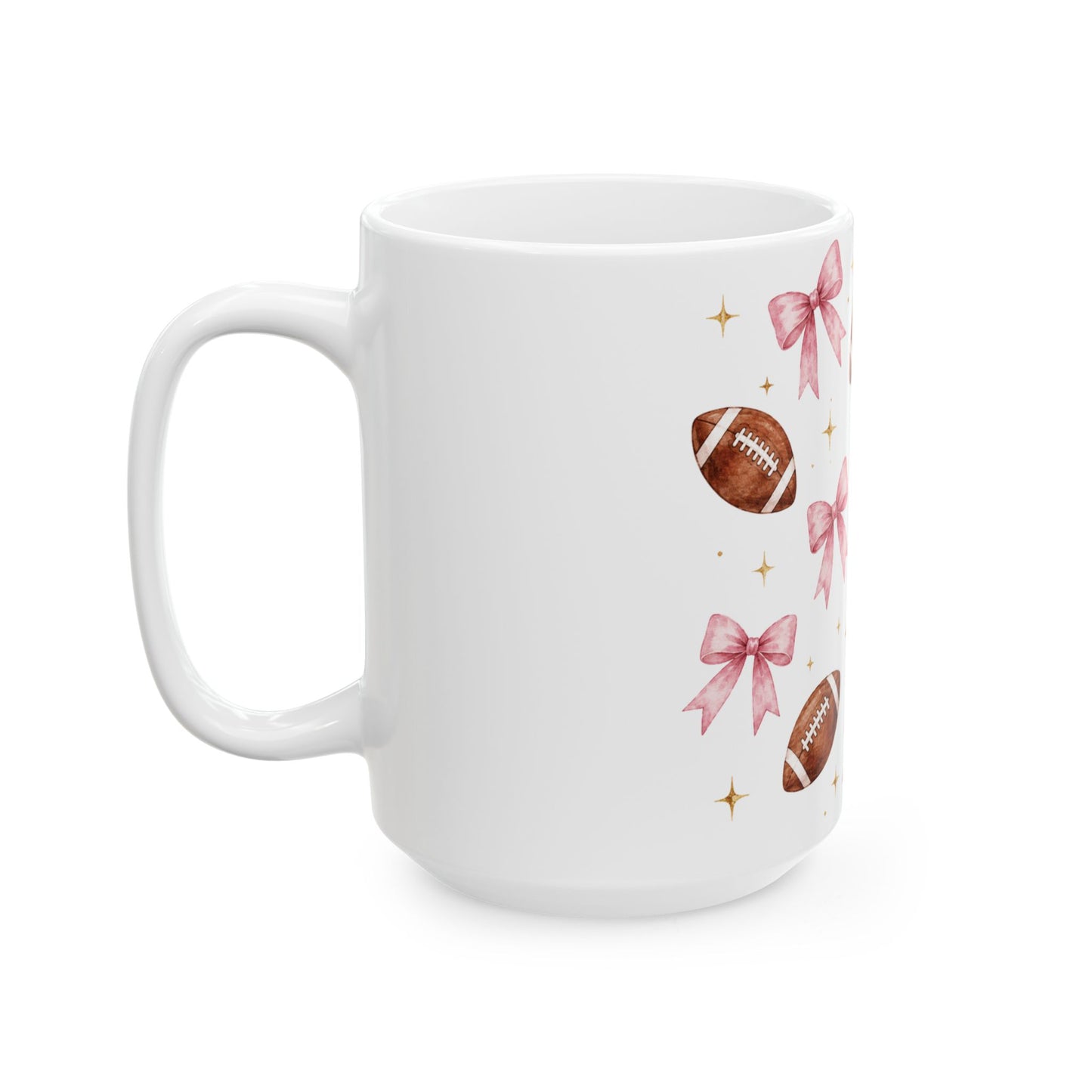 Football & Pink Bows Mug