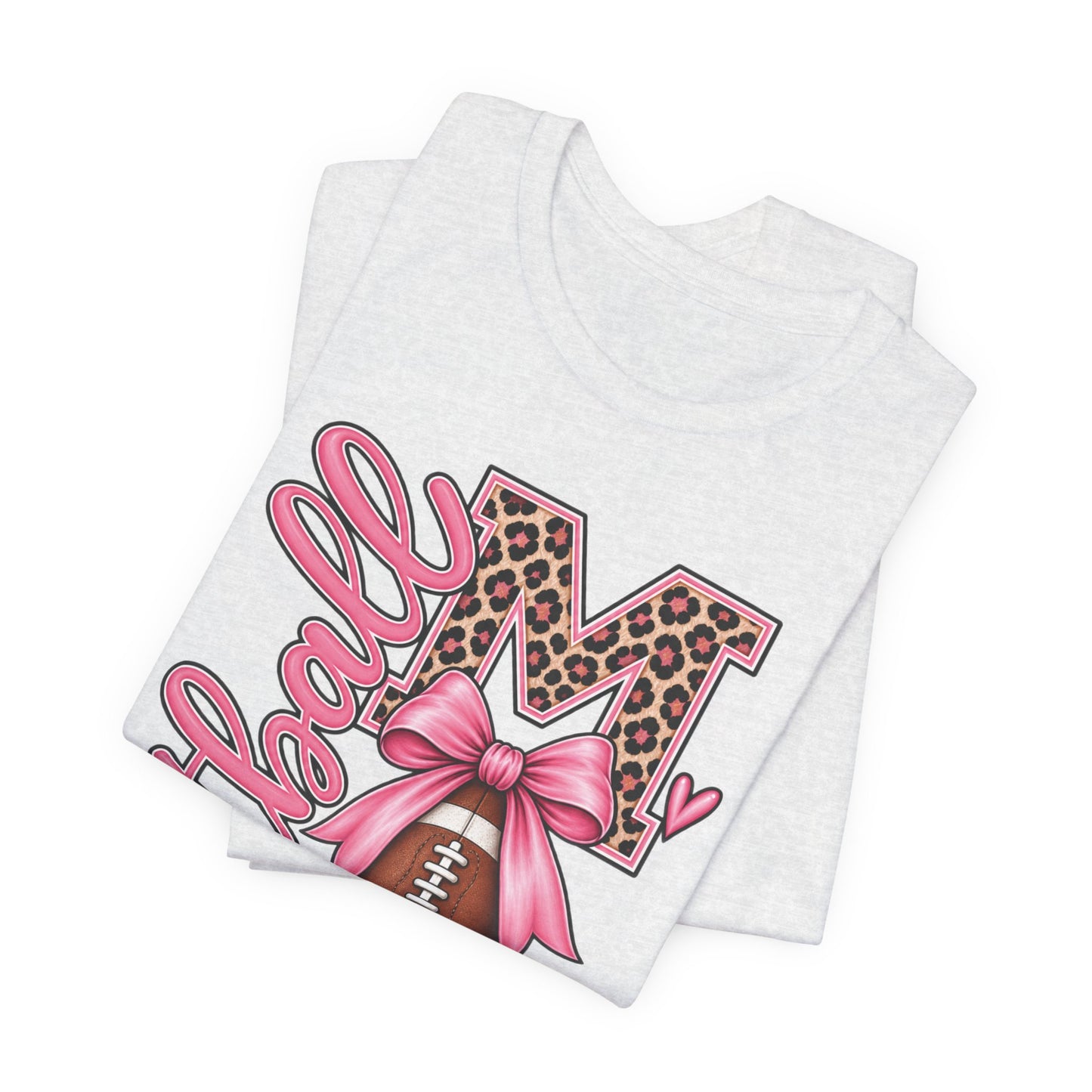 Football Mom Leopard & Bow Graphic Tee