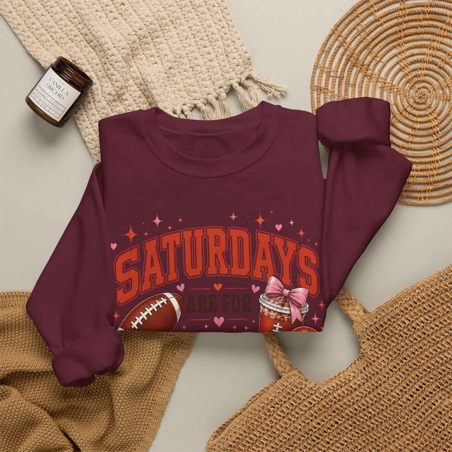 Saturdays Are For Football Crewneck Sweatshirt
