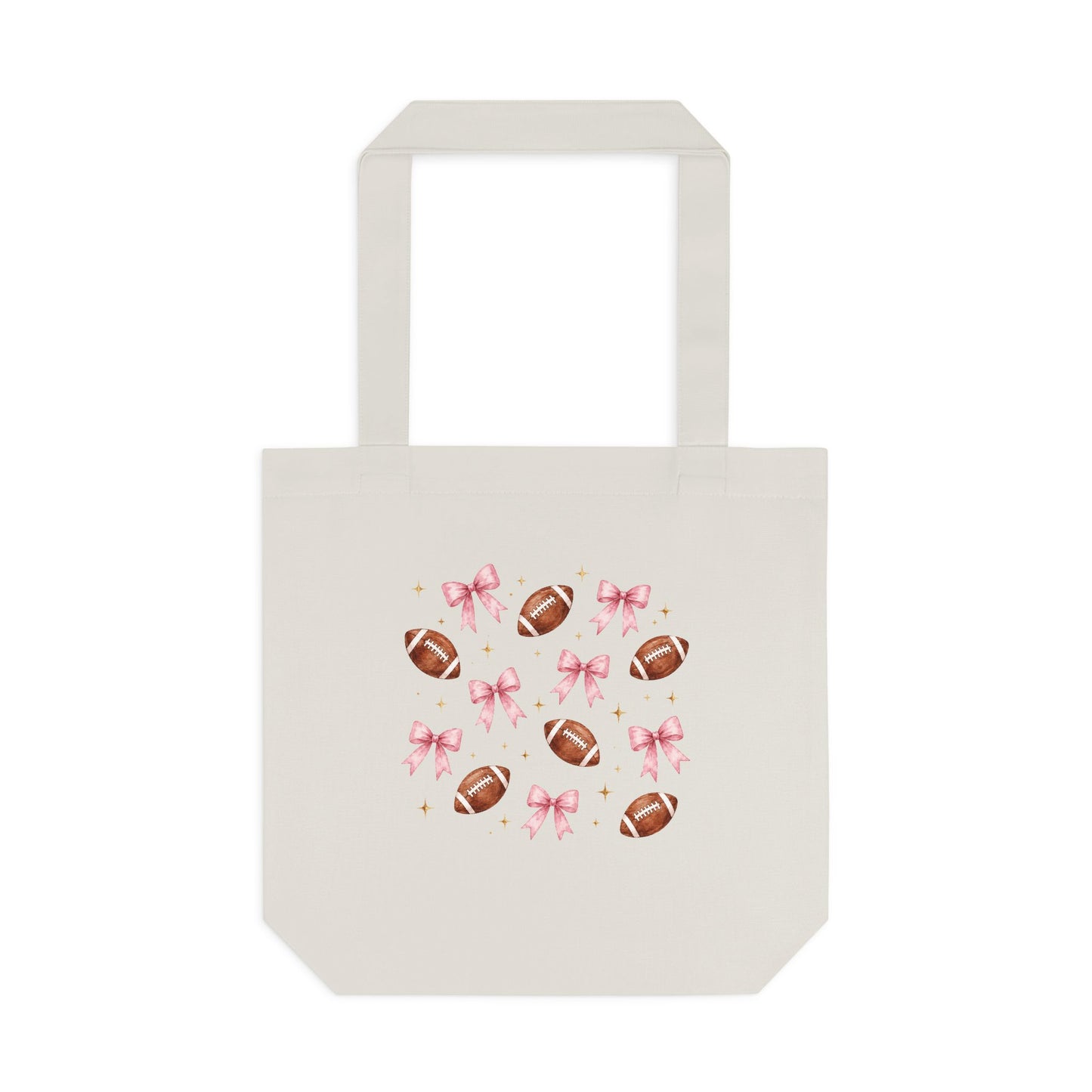 Football & Pink Bows Tote Bag