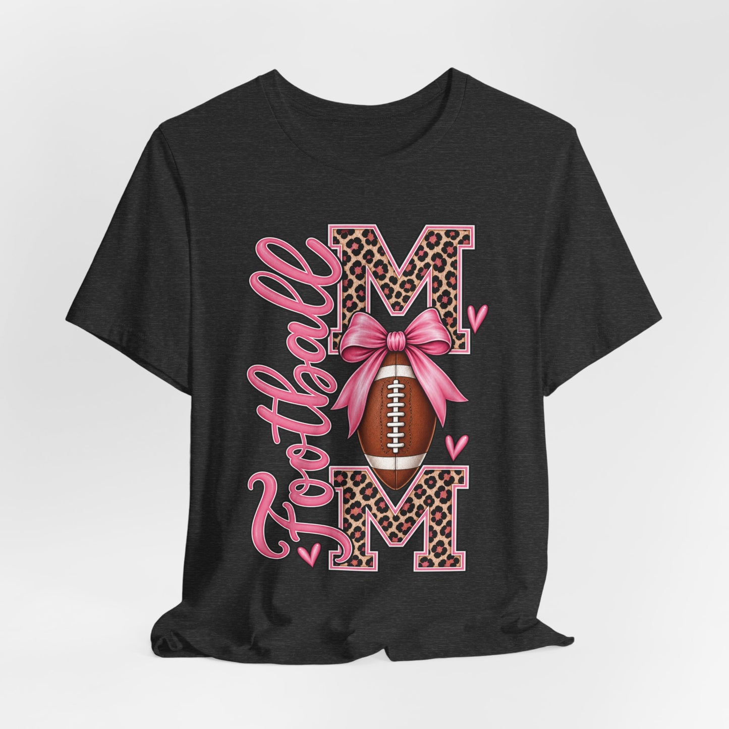 Football Mom Leopard & Bow Graphic Tee