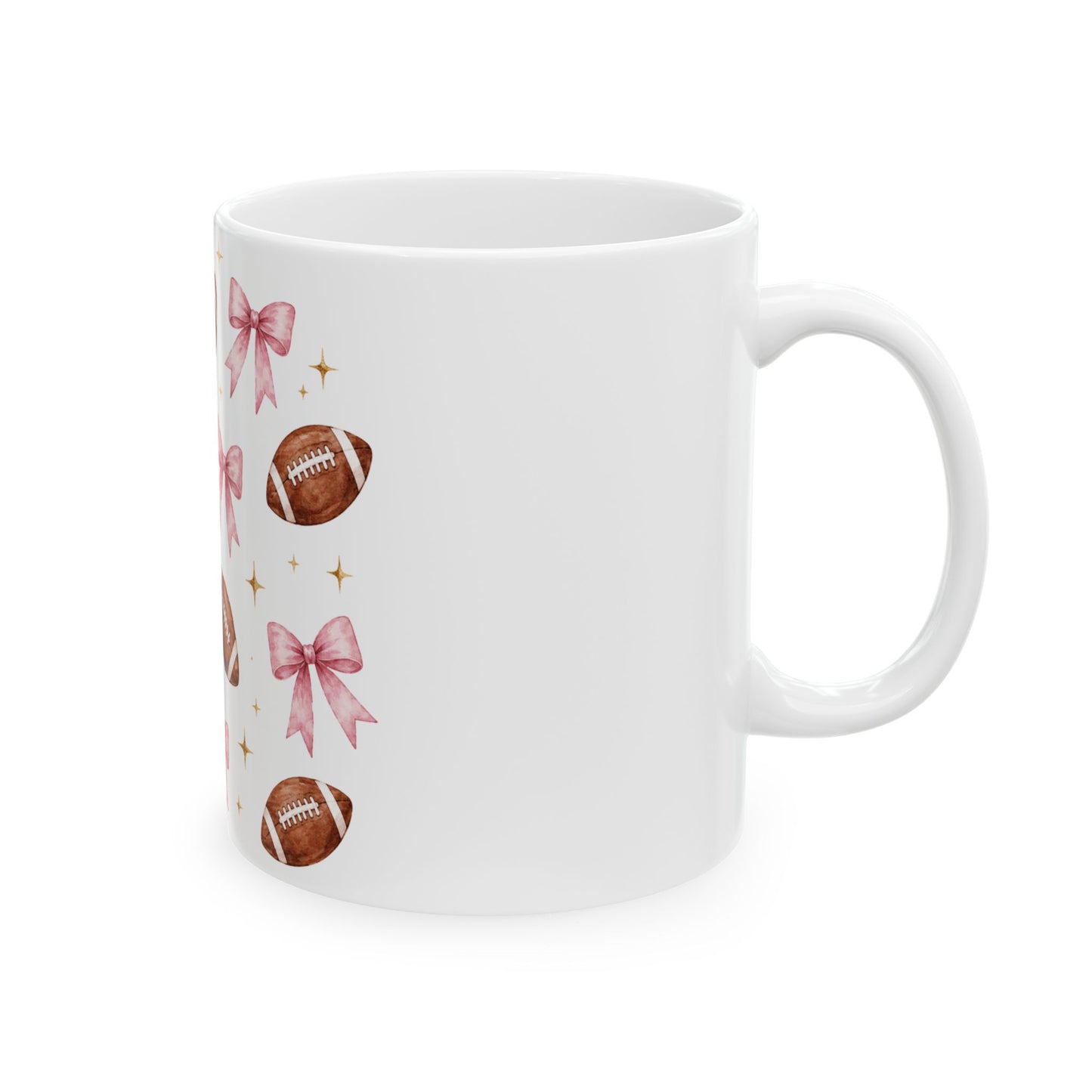 Football & Pink Bows Mug