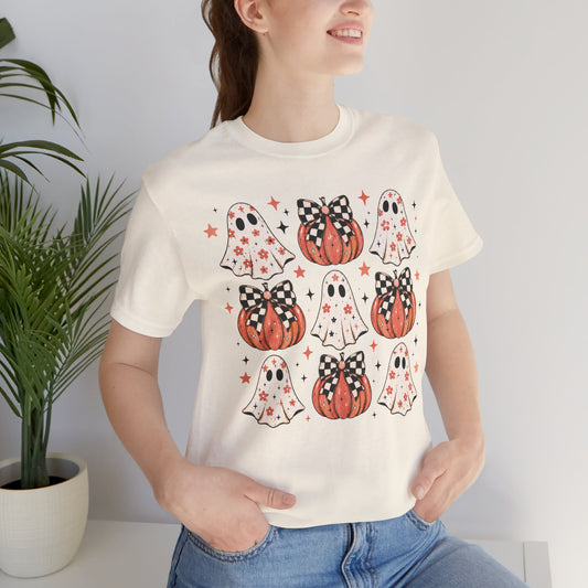 Spooky Ghost & Pumpkin Tee