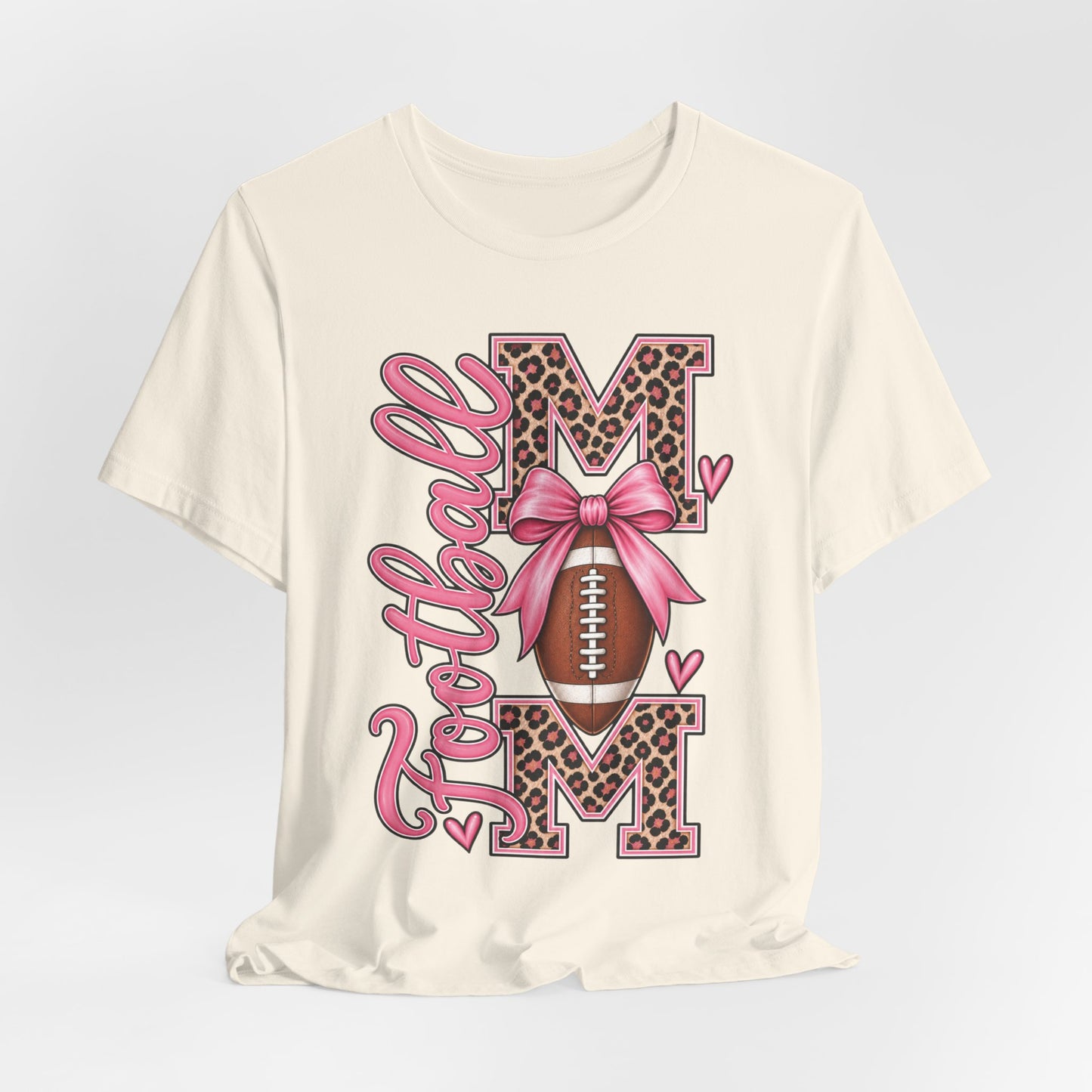 Football Mom Leopard & Bow Graphic Tee