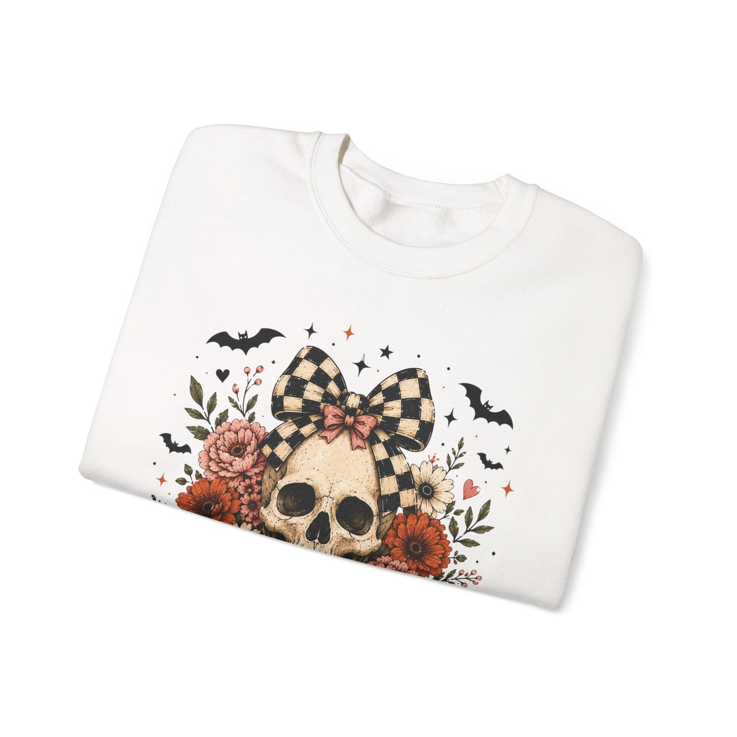 Floral Skull & Pumpkin Sweatshirt