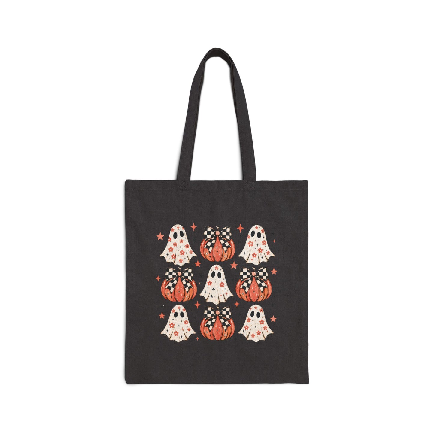 Spooky Ghost & Pumpkin Tote Bag