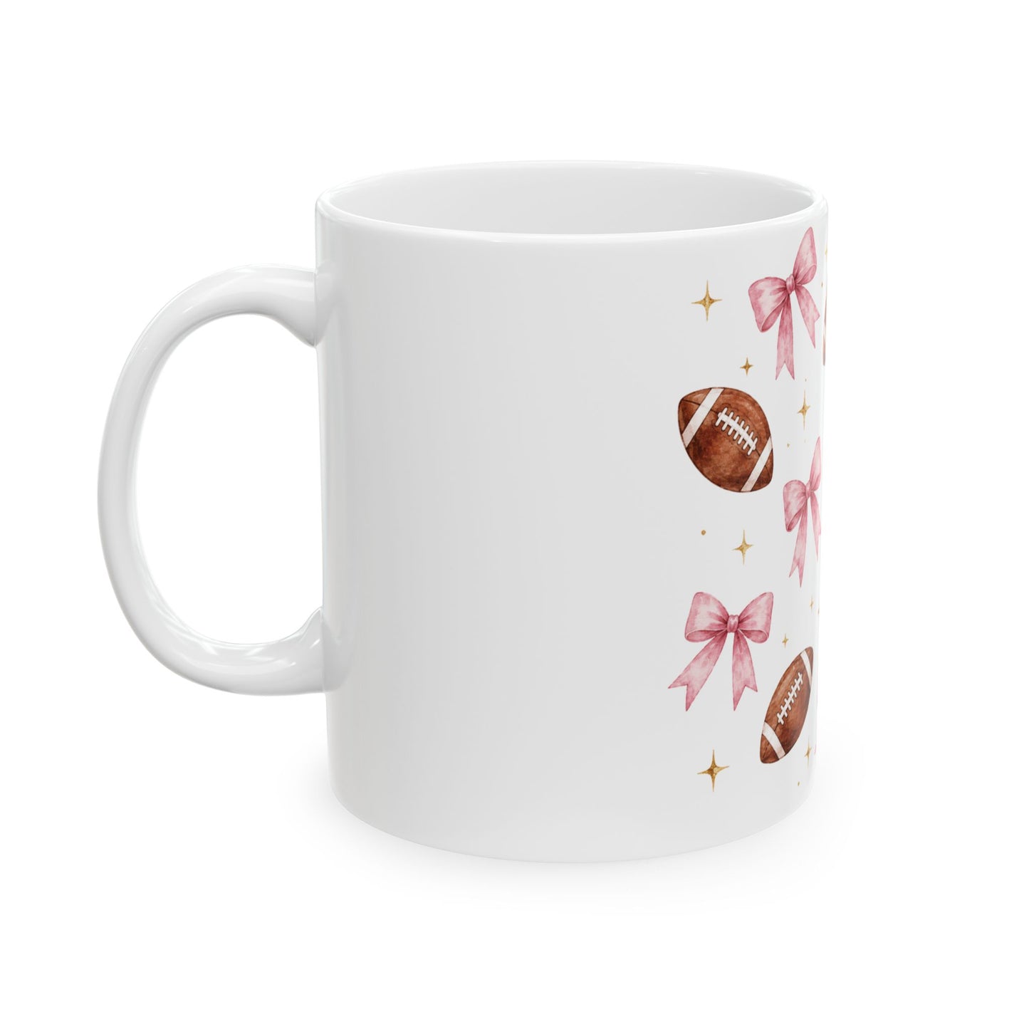 Football & Pink Bows Mug