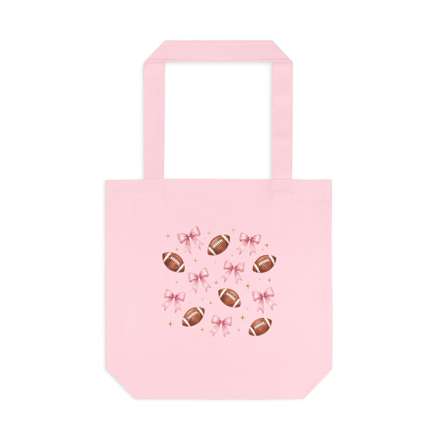 Football & Pink Bows Tote Bag