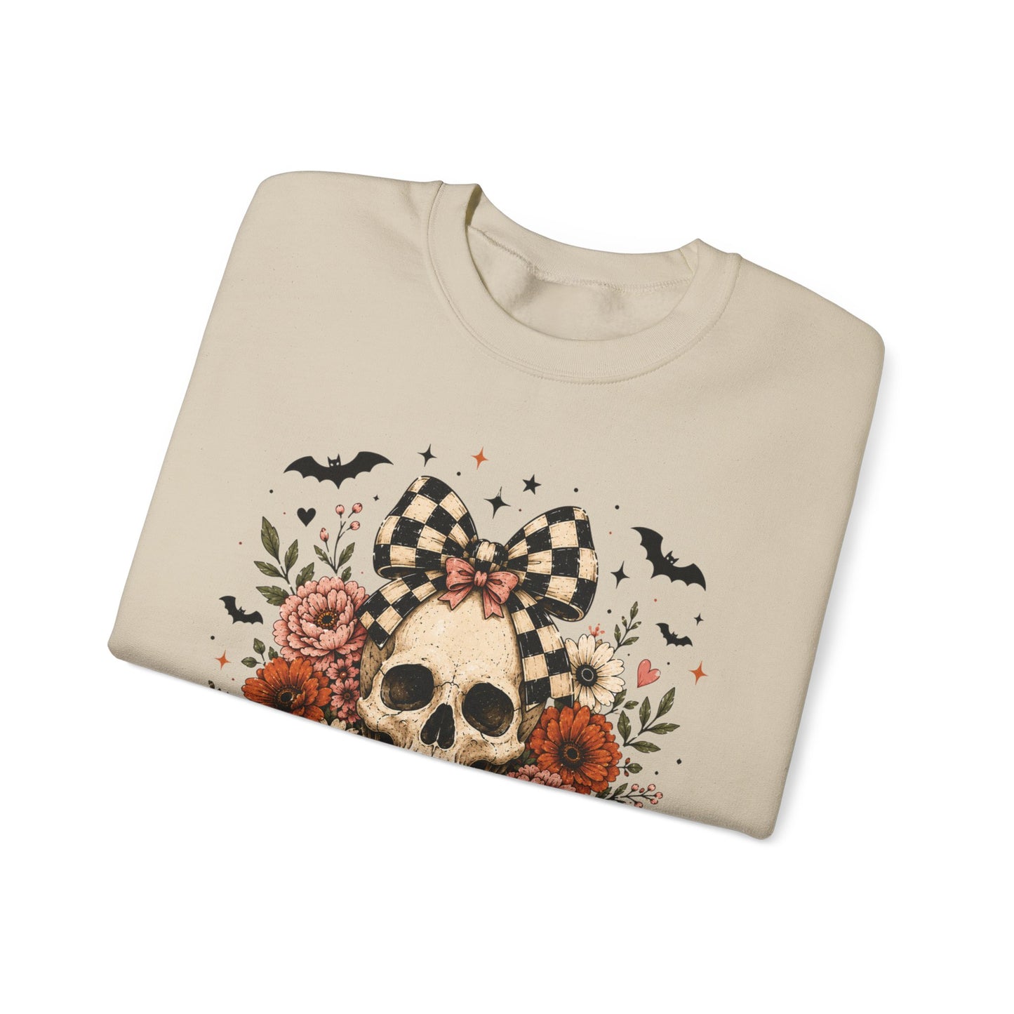 Floral Skull & Pumpkin Sweatshirt