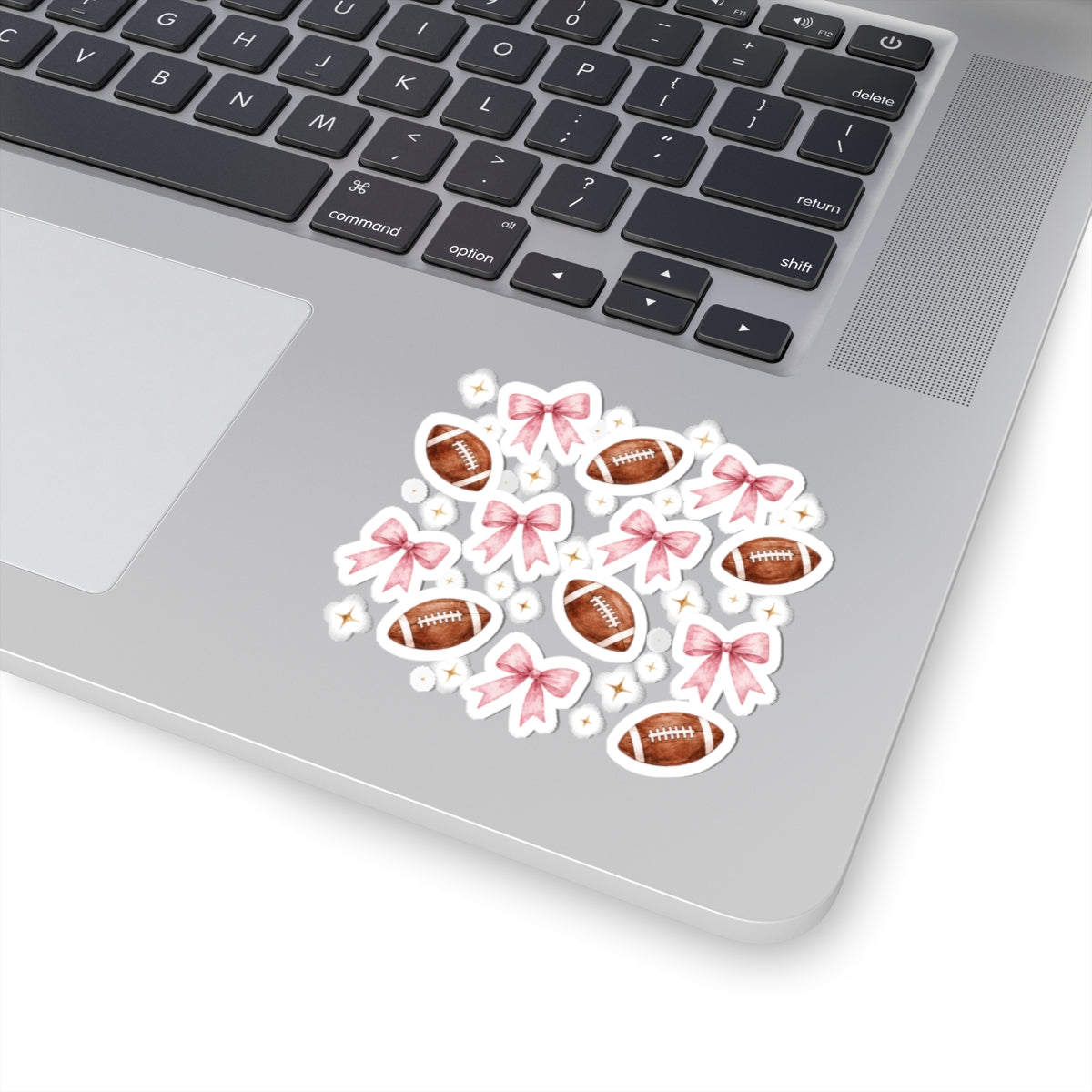 Football & Pink Bows Sticker