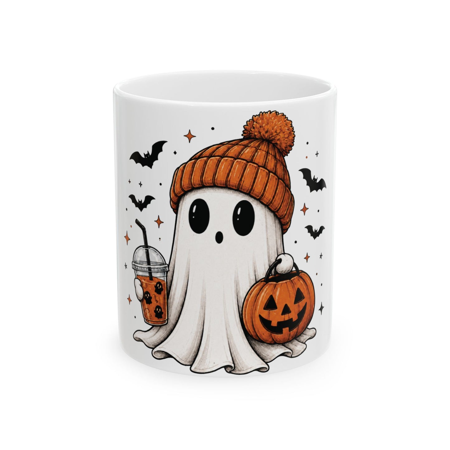 Cozy Ghost & Pumpkin Mug