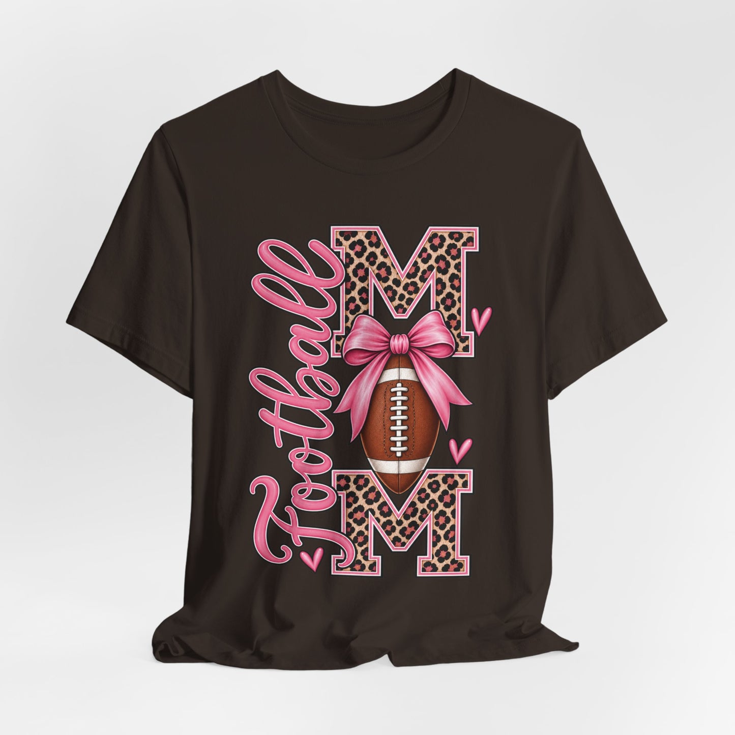 Football Mom Leopard & Bow Graphic Tee