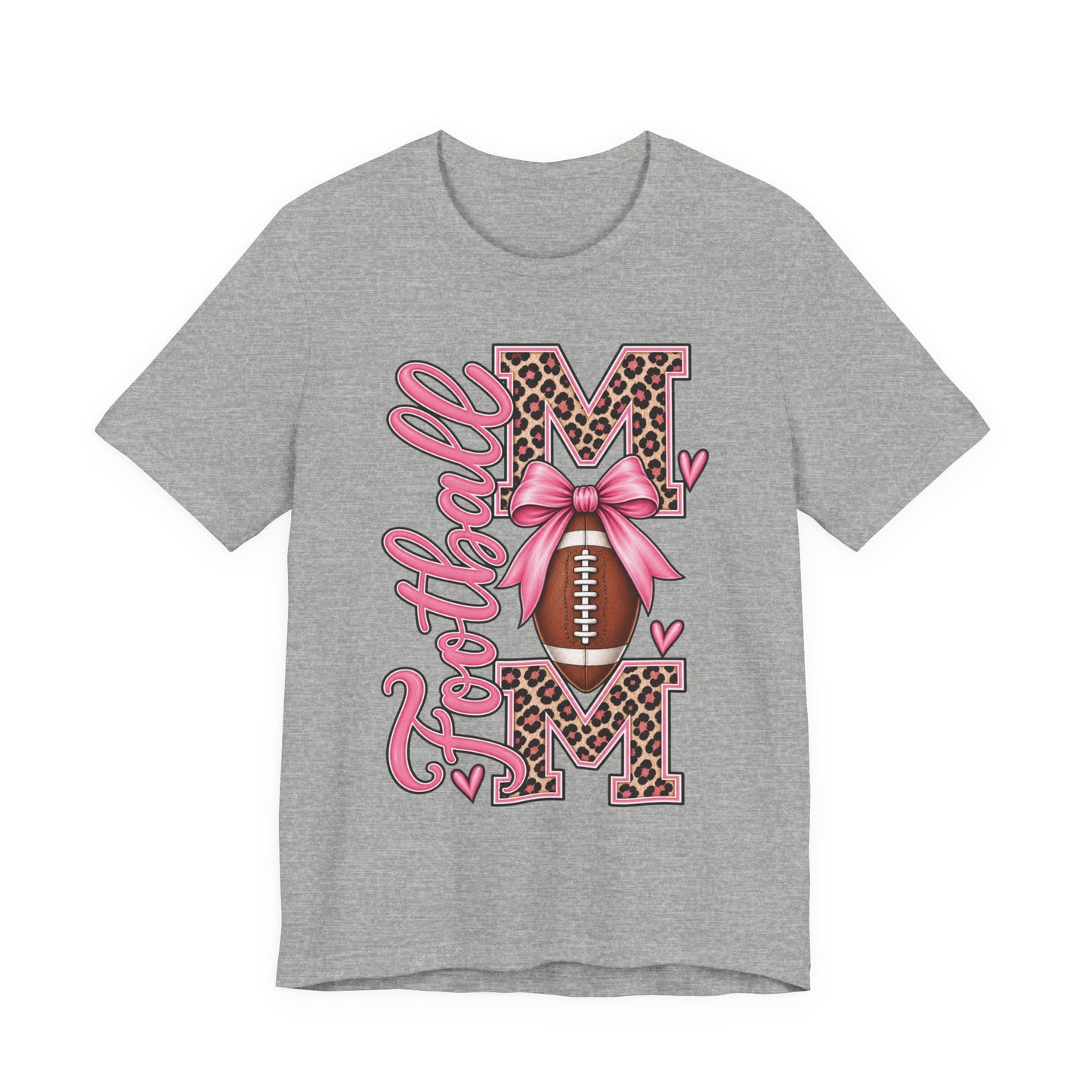 Football Mom Leopard & Bow Graphic Tee
