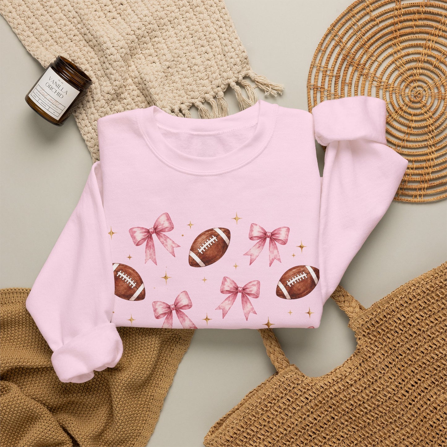 Football & Pink Bows Sweatshirt