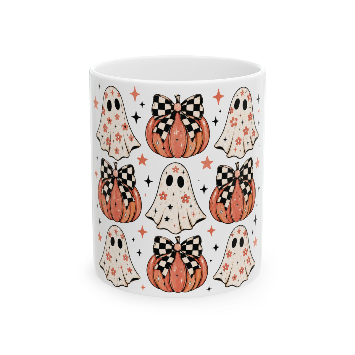 Spooky Ghost & Pumpkin Mug