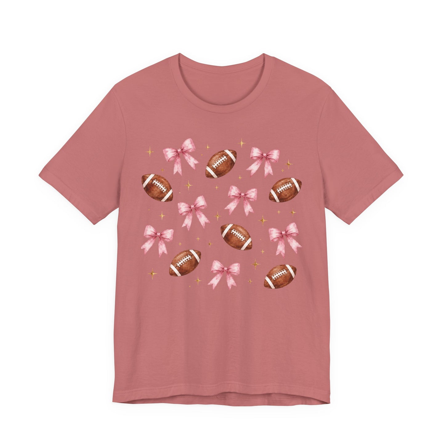 Football & Pink Bows Tee