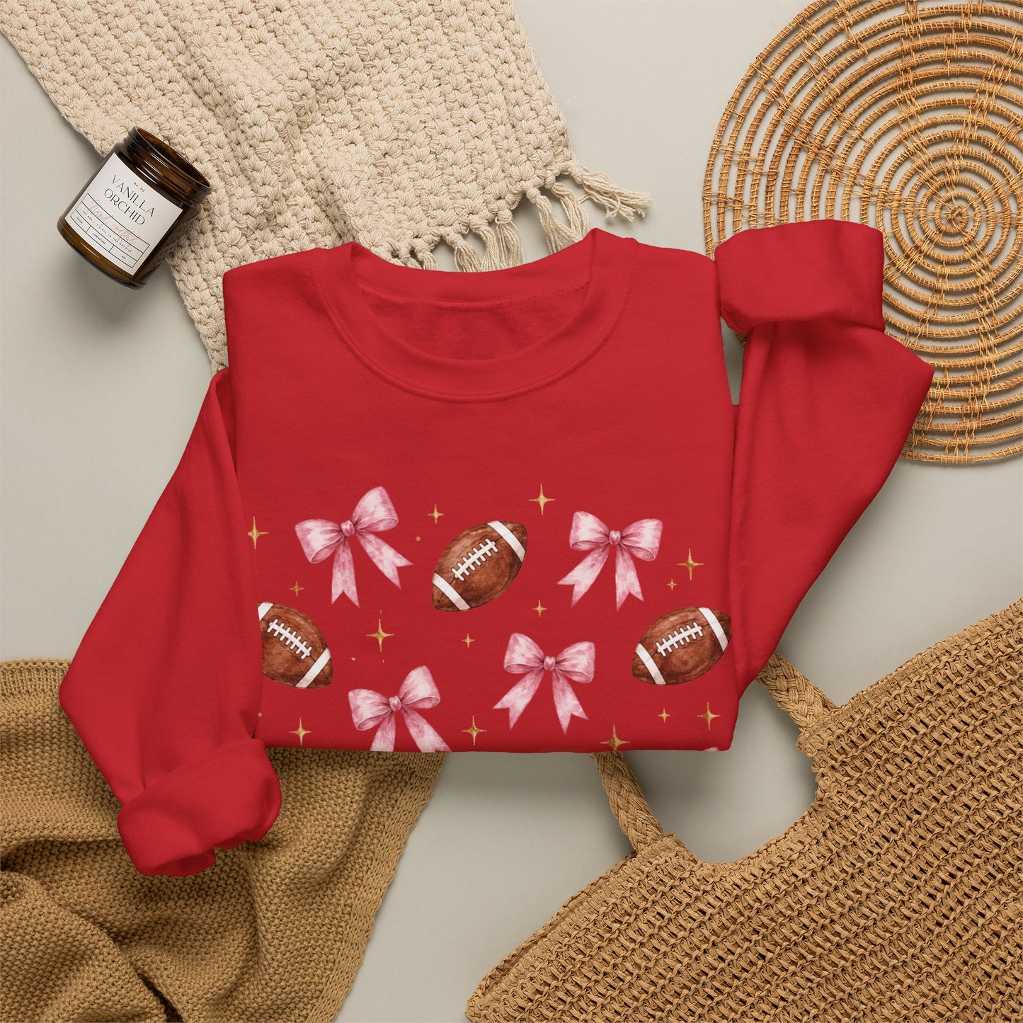Football & Pink Bows Sweatshirt