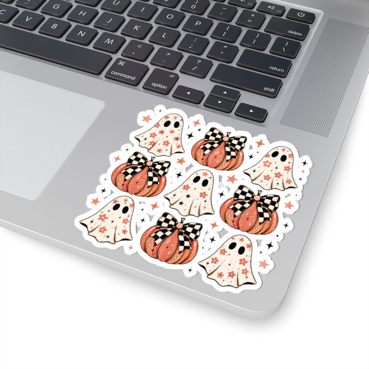 Spooky Ghost & Pumpkin Sticker