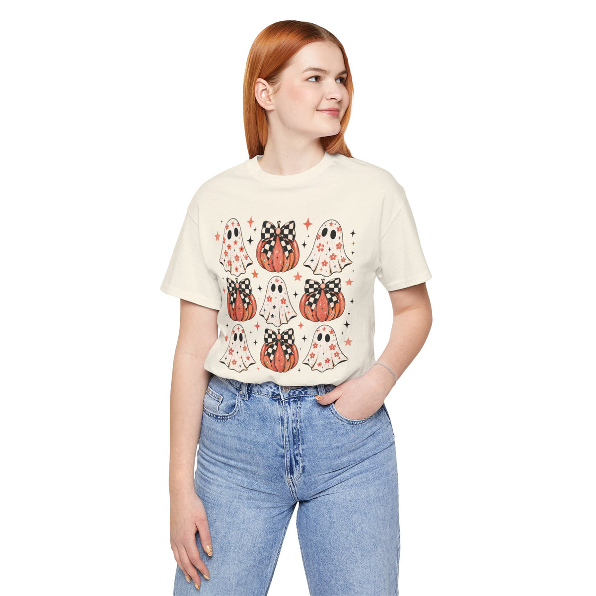 Spooky Ghost & Pumpkin Tee