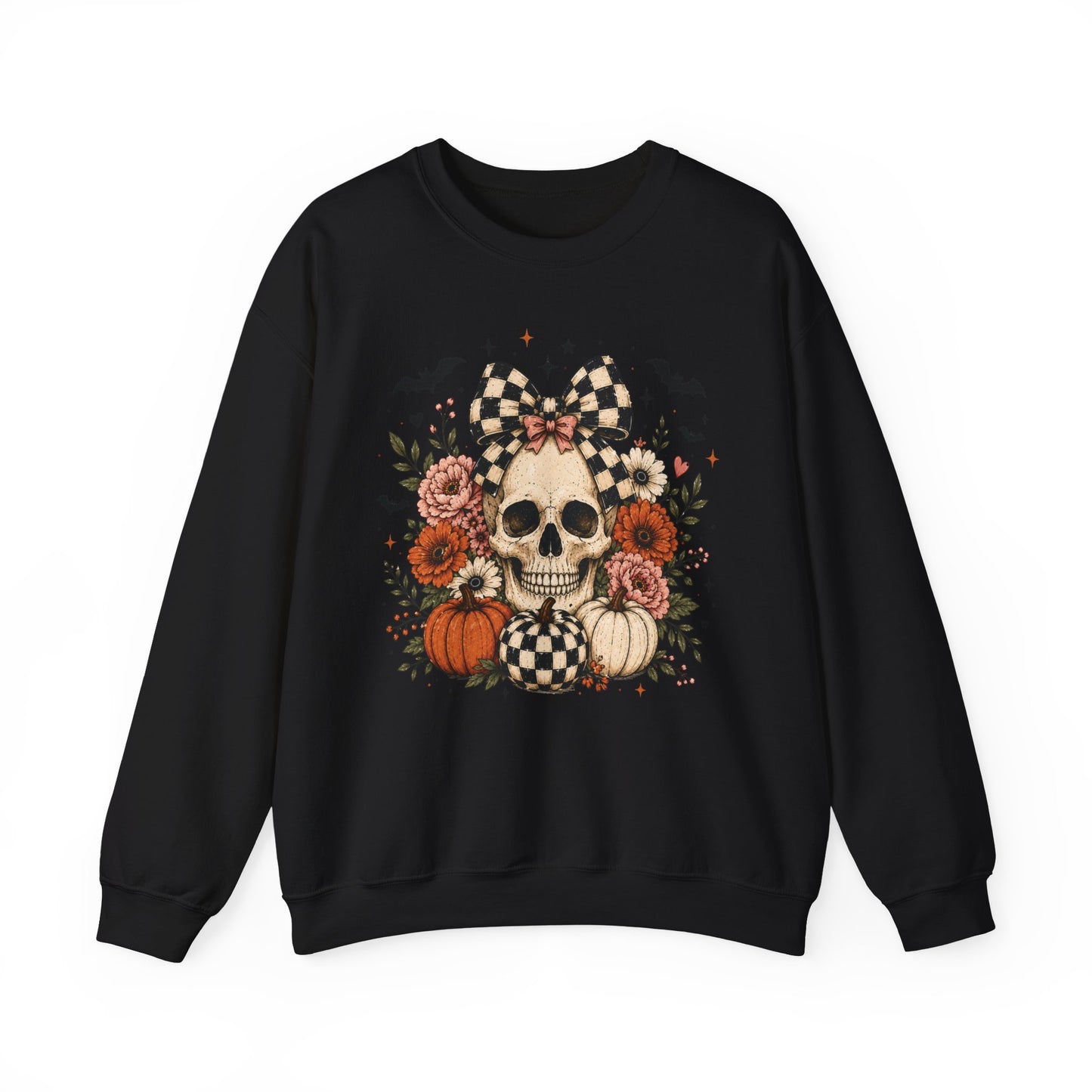 Floral Skull & Pumpkin Sweatshirt