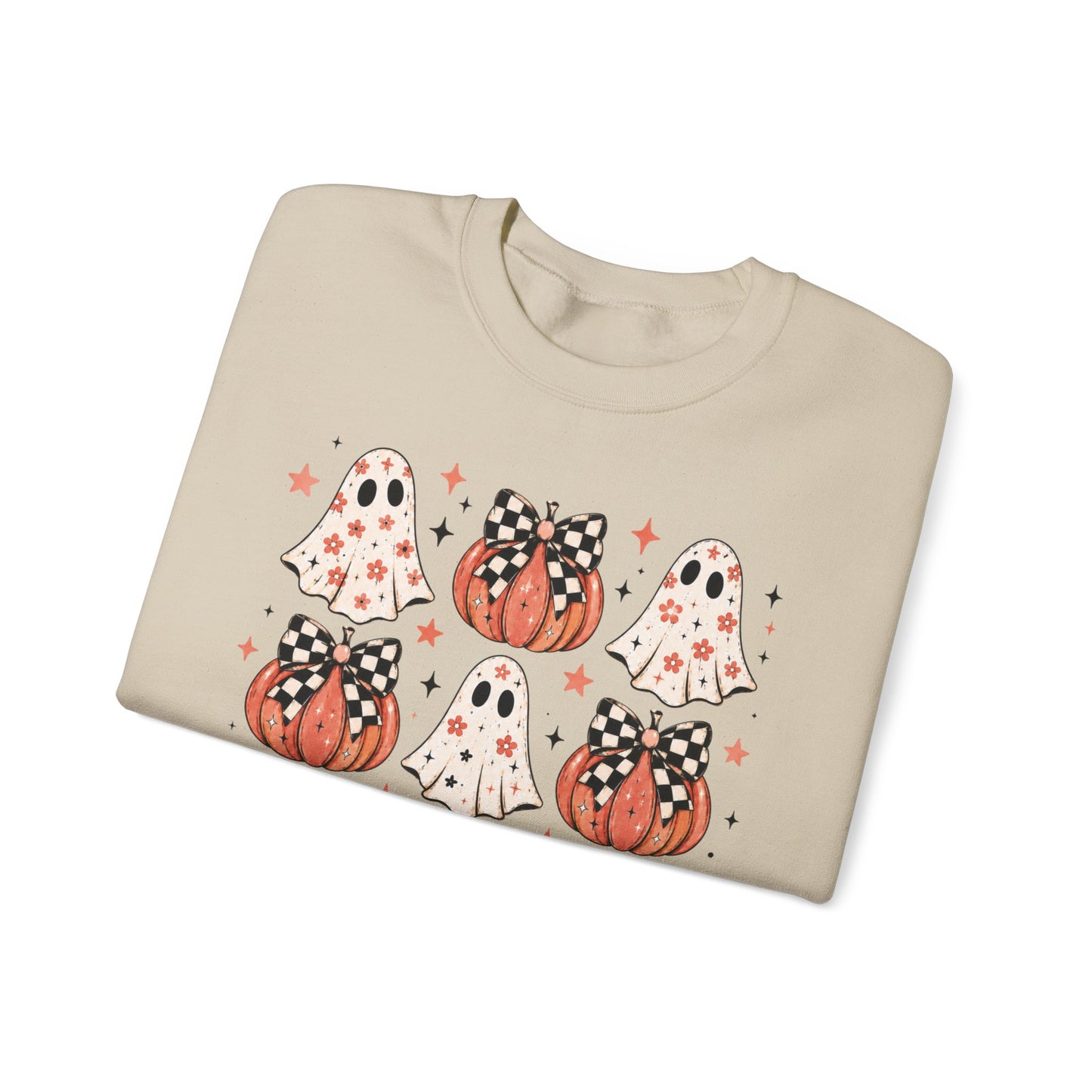 Spooky Ghost & Pumpkin Sweatshirt