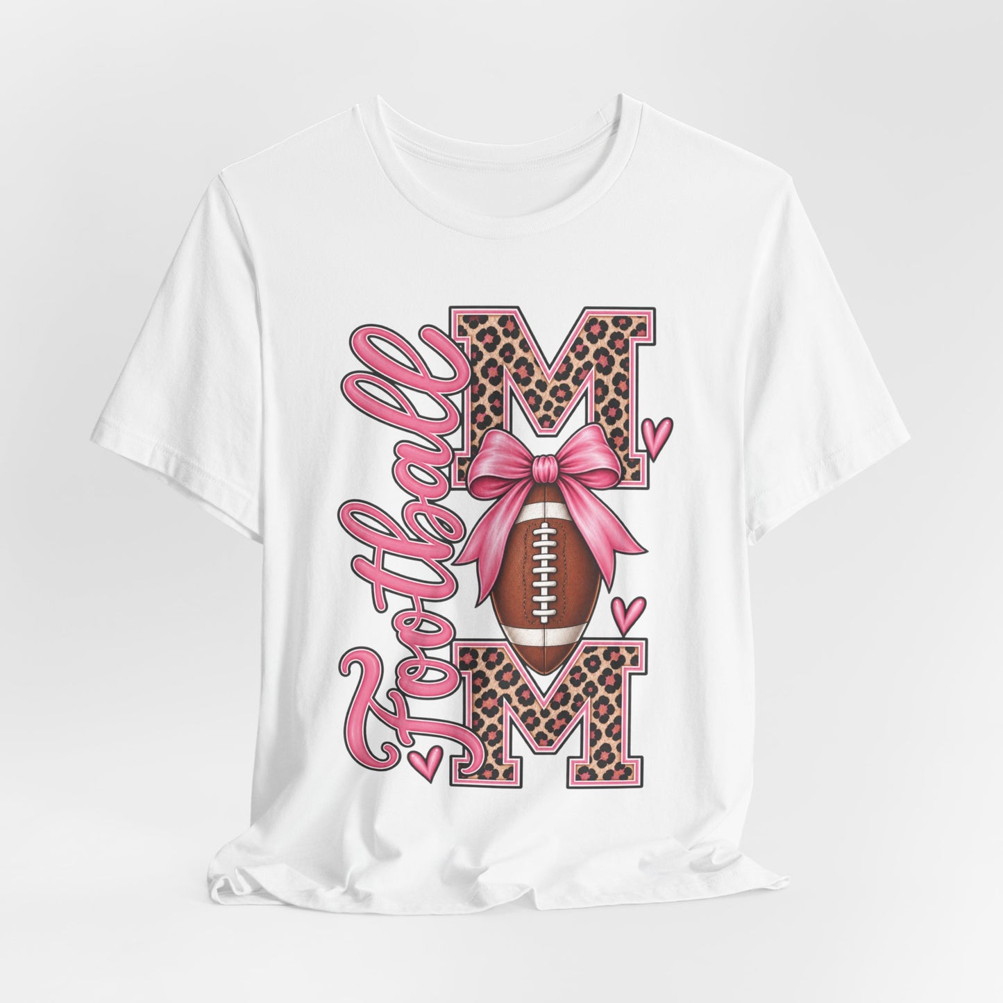 Football Mom Leopard & Bow Graphic Tee