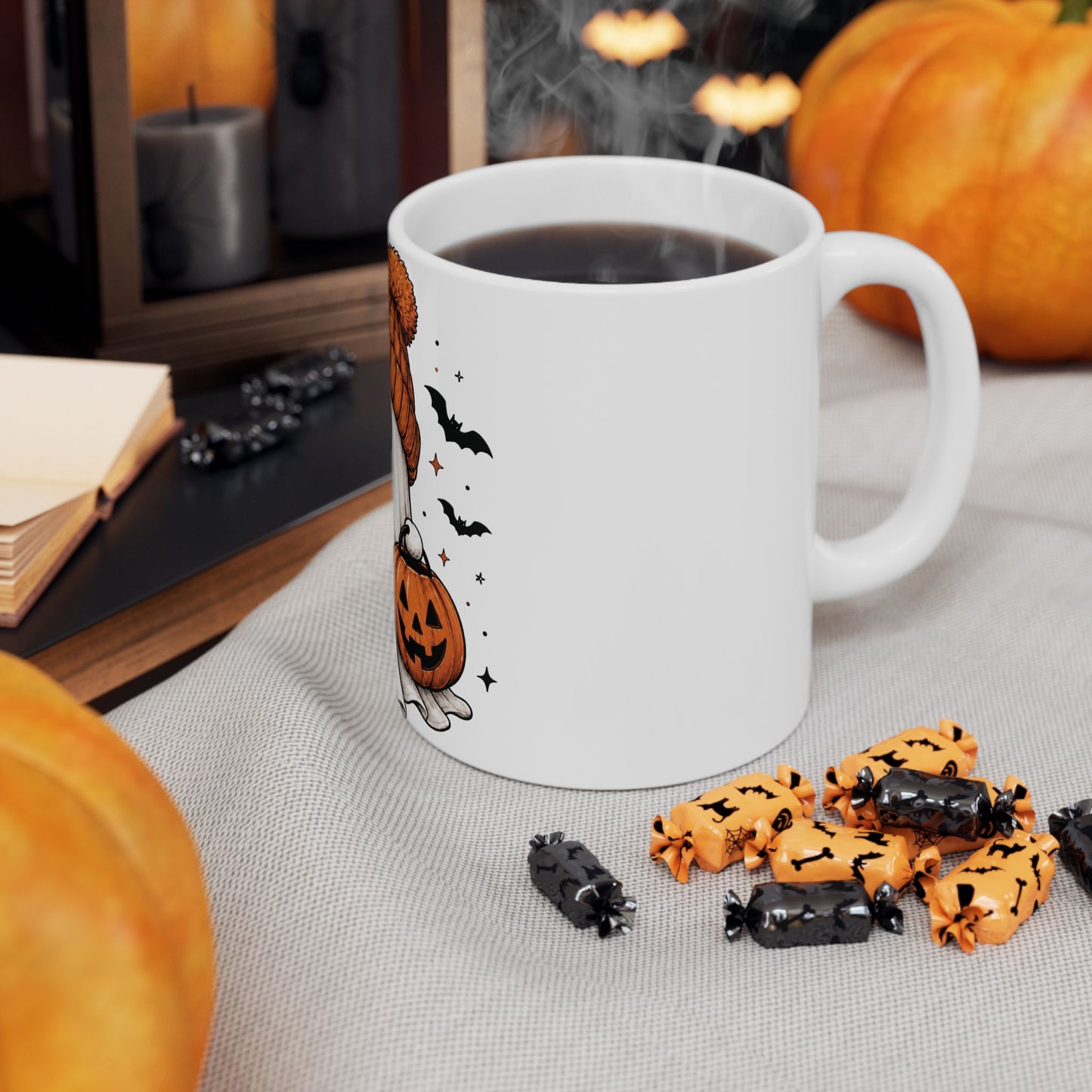 Cozy Ghost & Pumpkin Mug
