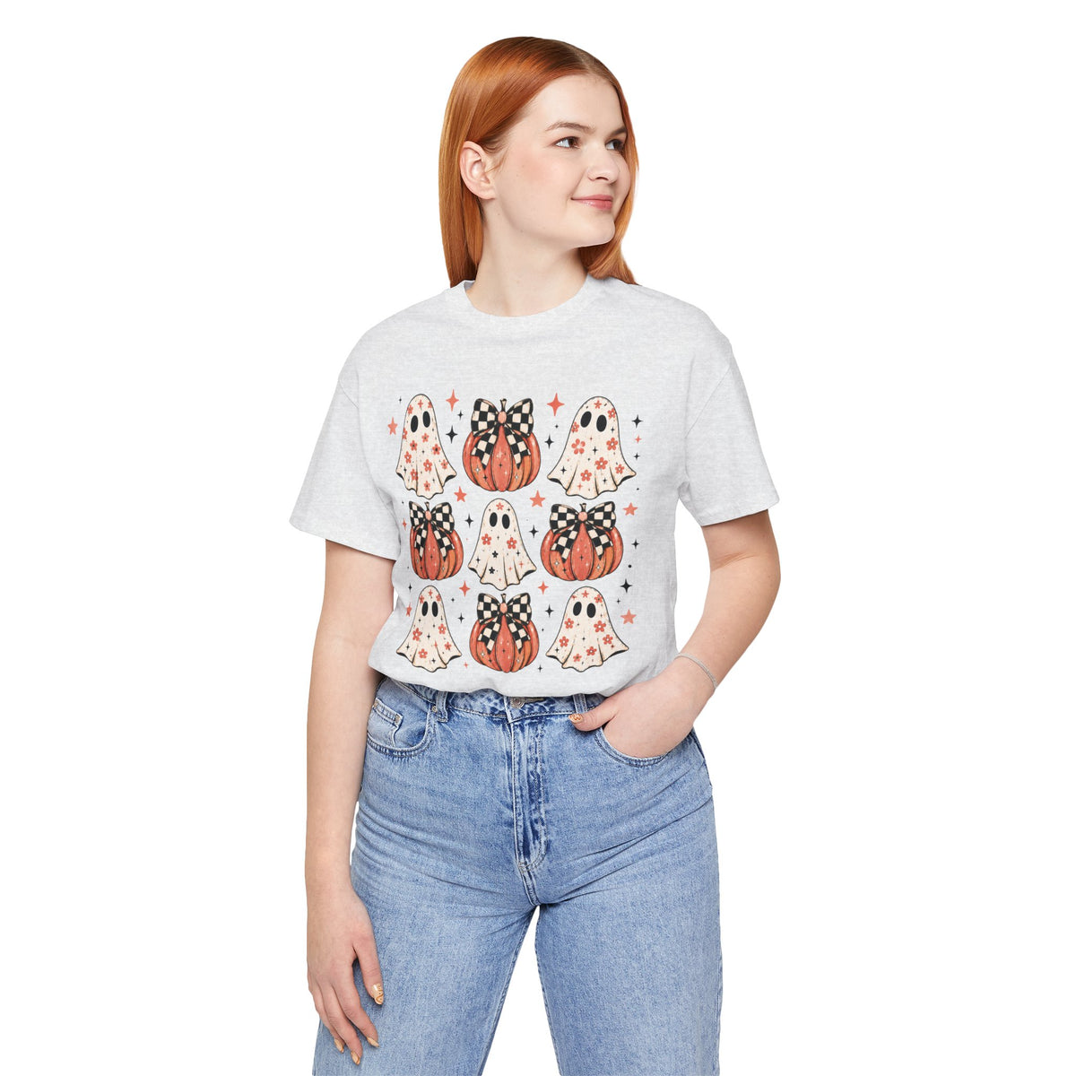 Spooky Ghost & Pumpkin Tee