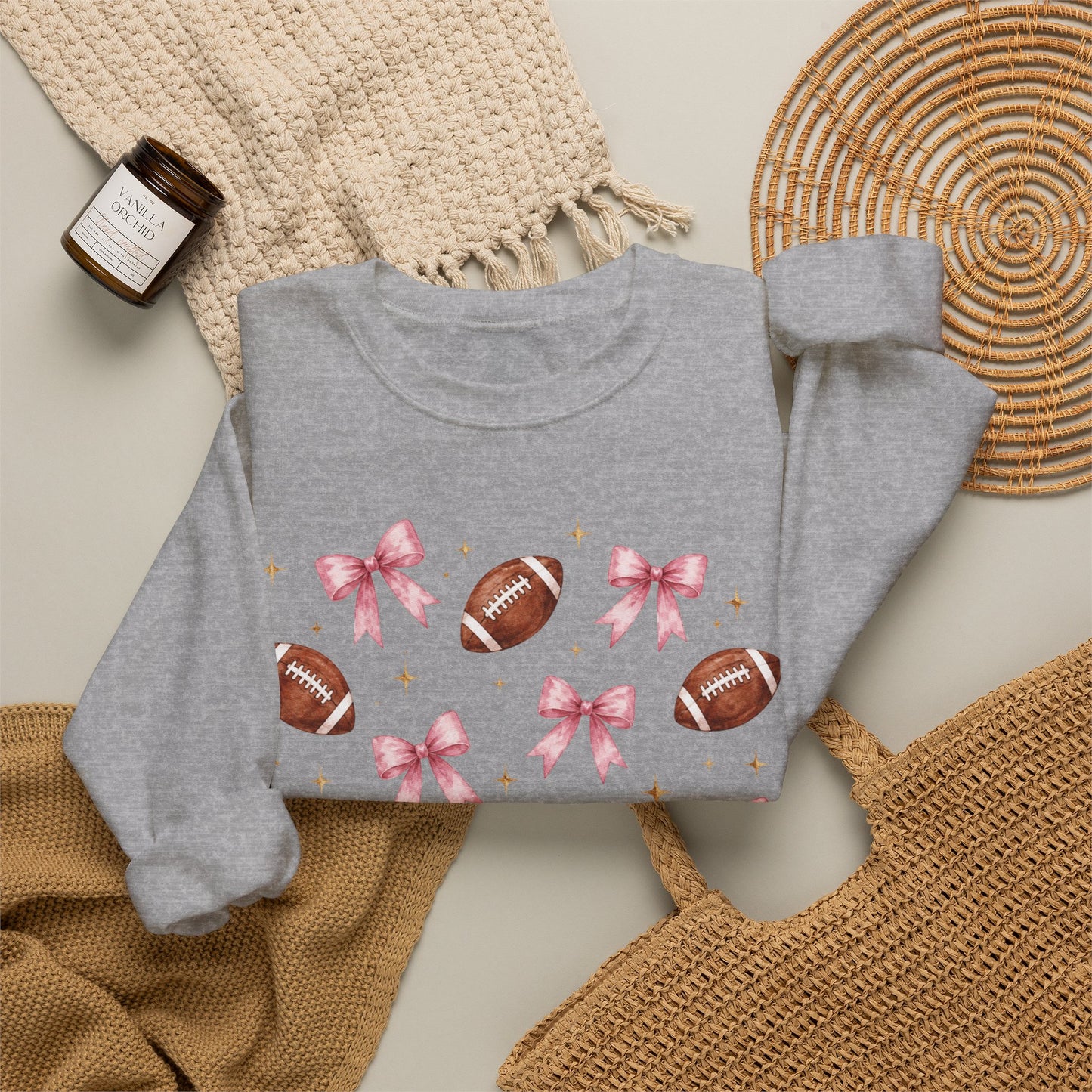 Football & Pink Bows Sweatshirt