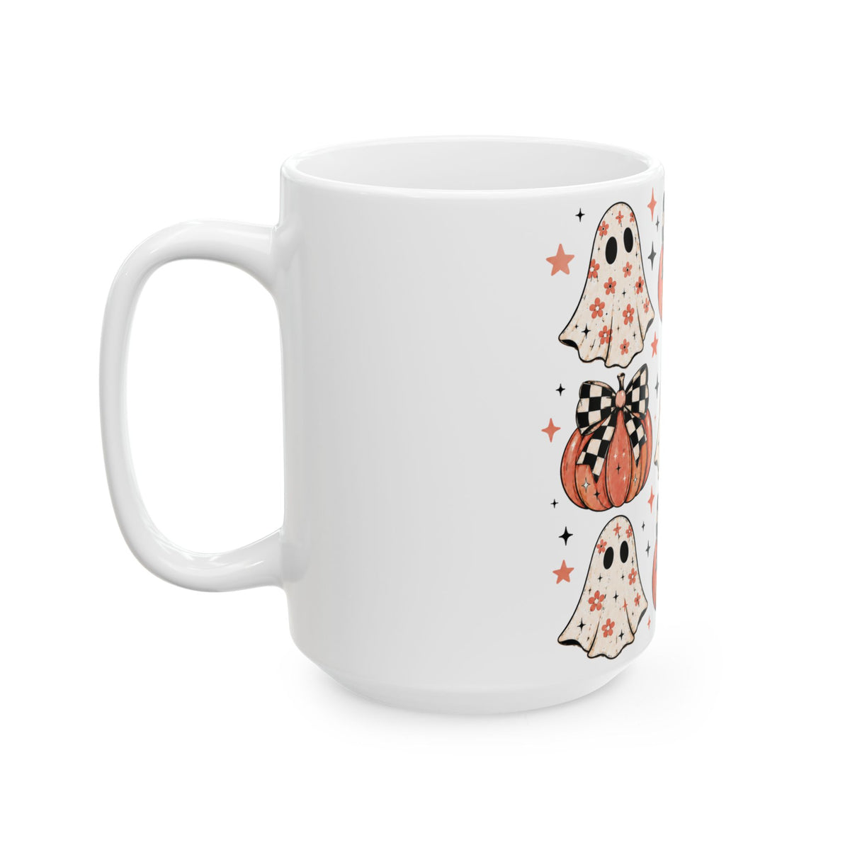 Spooky Ghost & Pumpkin Mug
