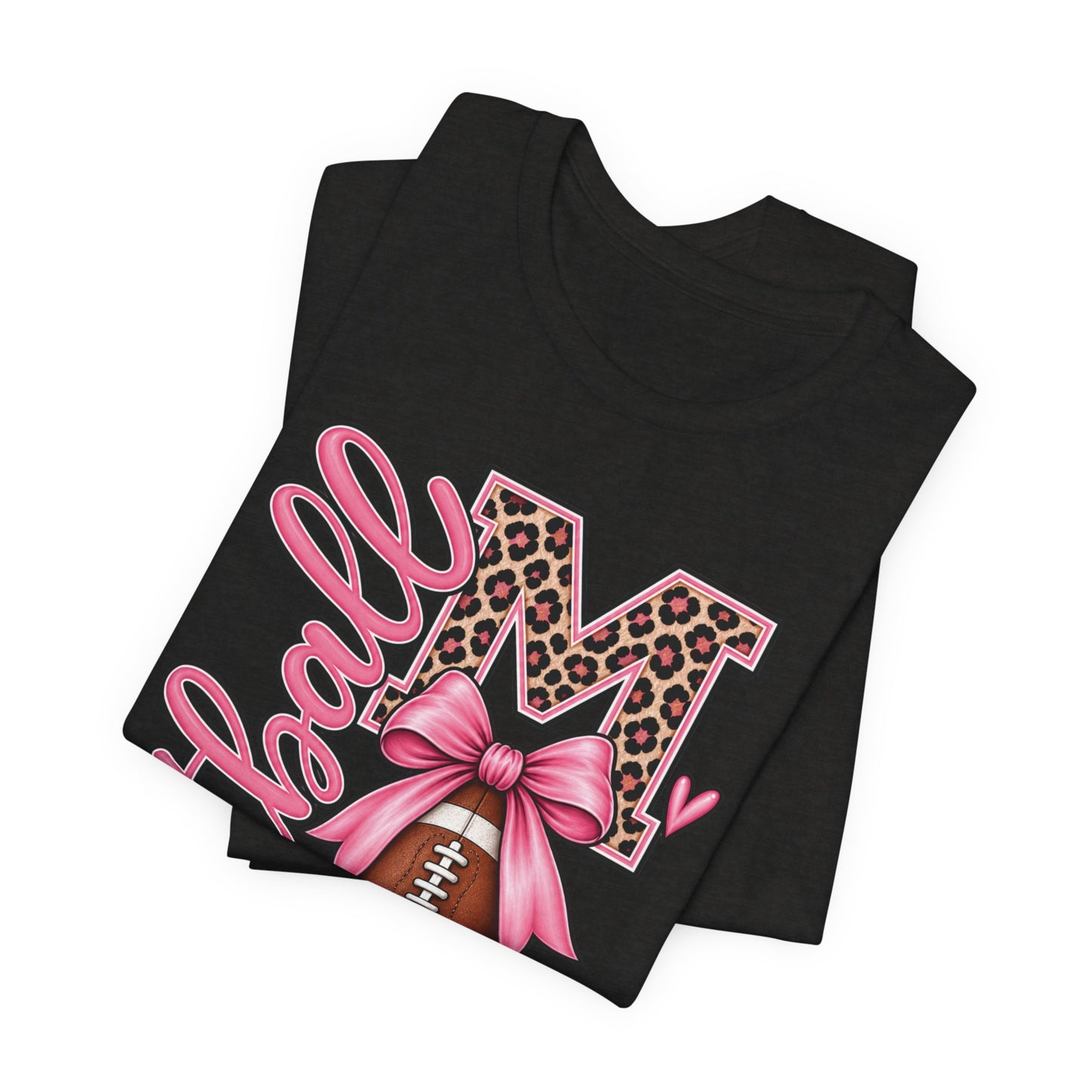 Football Mom Leopard & Bow Graphic Tee