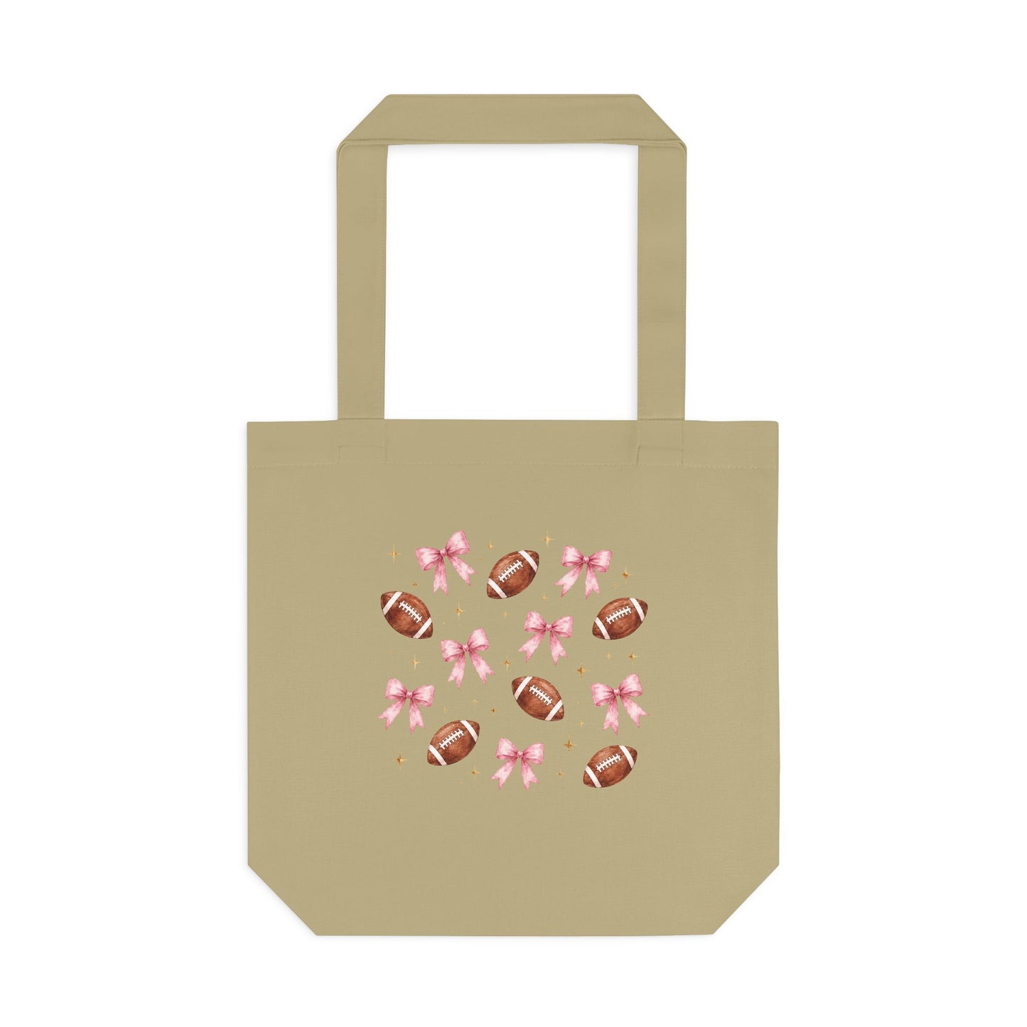 Football & Pink Bows Tote Bag