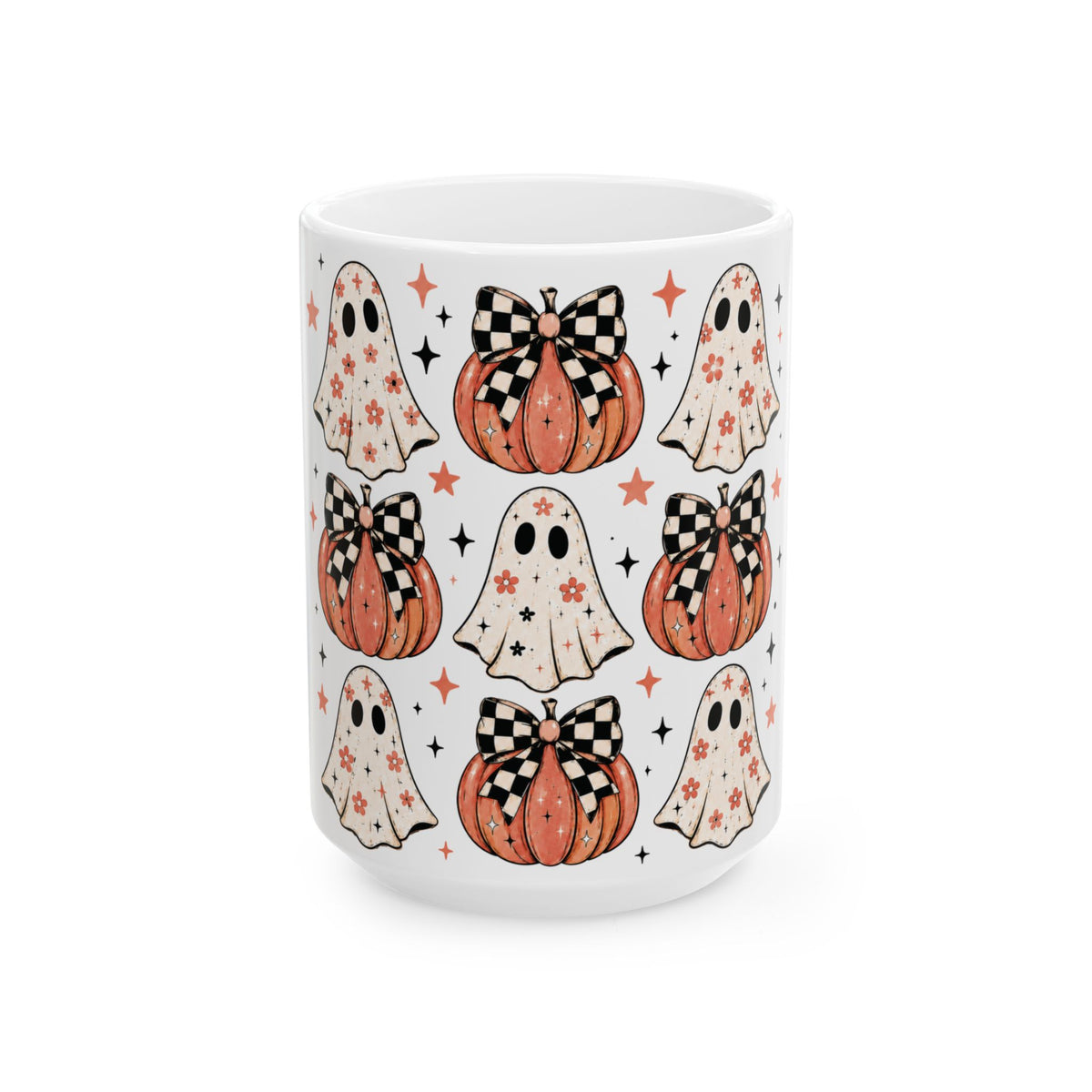 Spooky Ghost & Pumpkin Mug