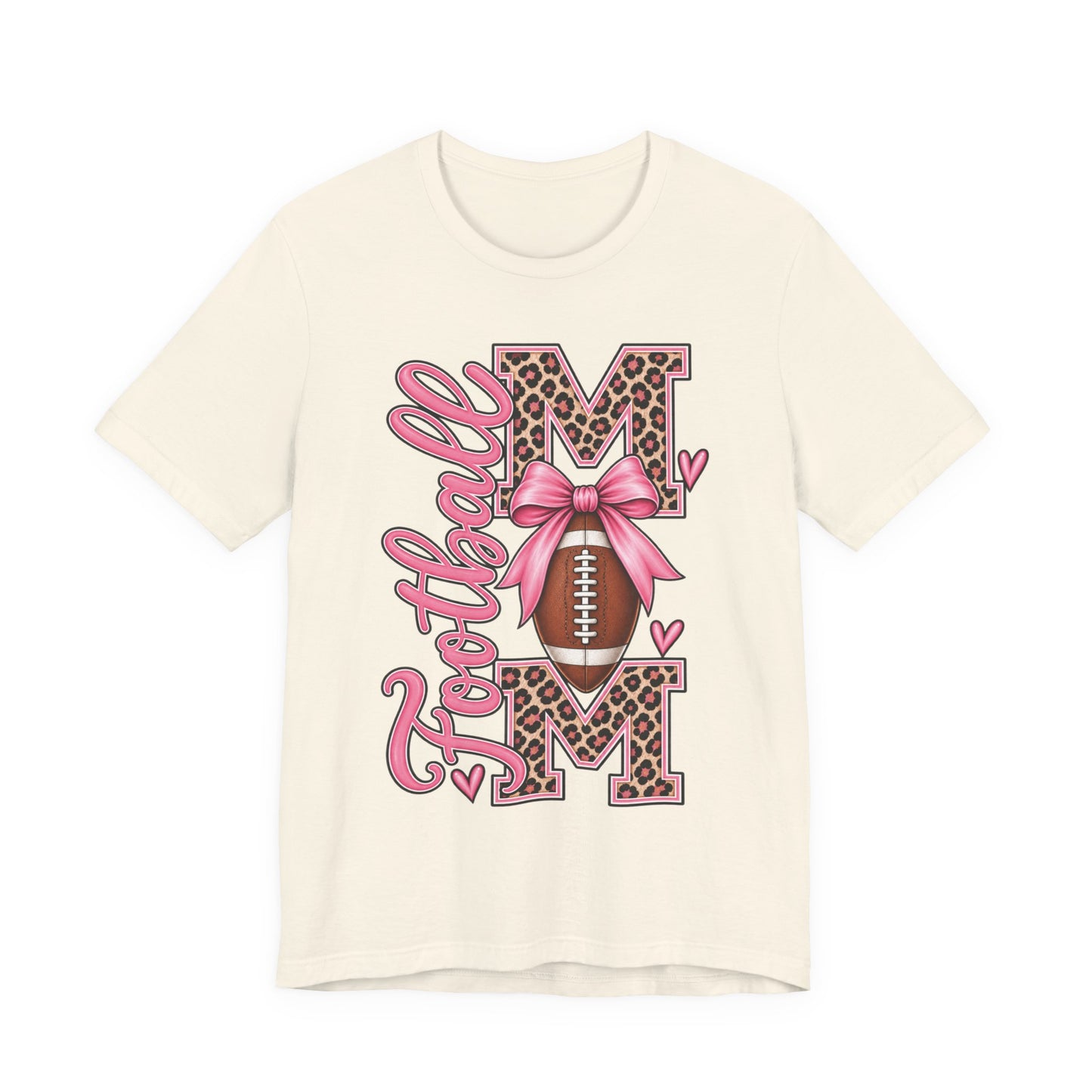 Football Mom Leopard & Bow Graphic Tee