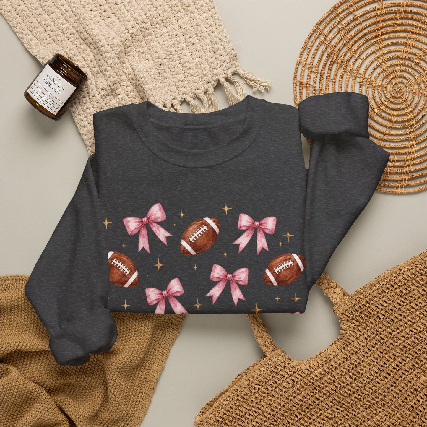 Football & Pink Bows Sweatshirt