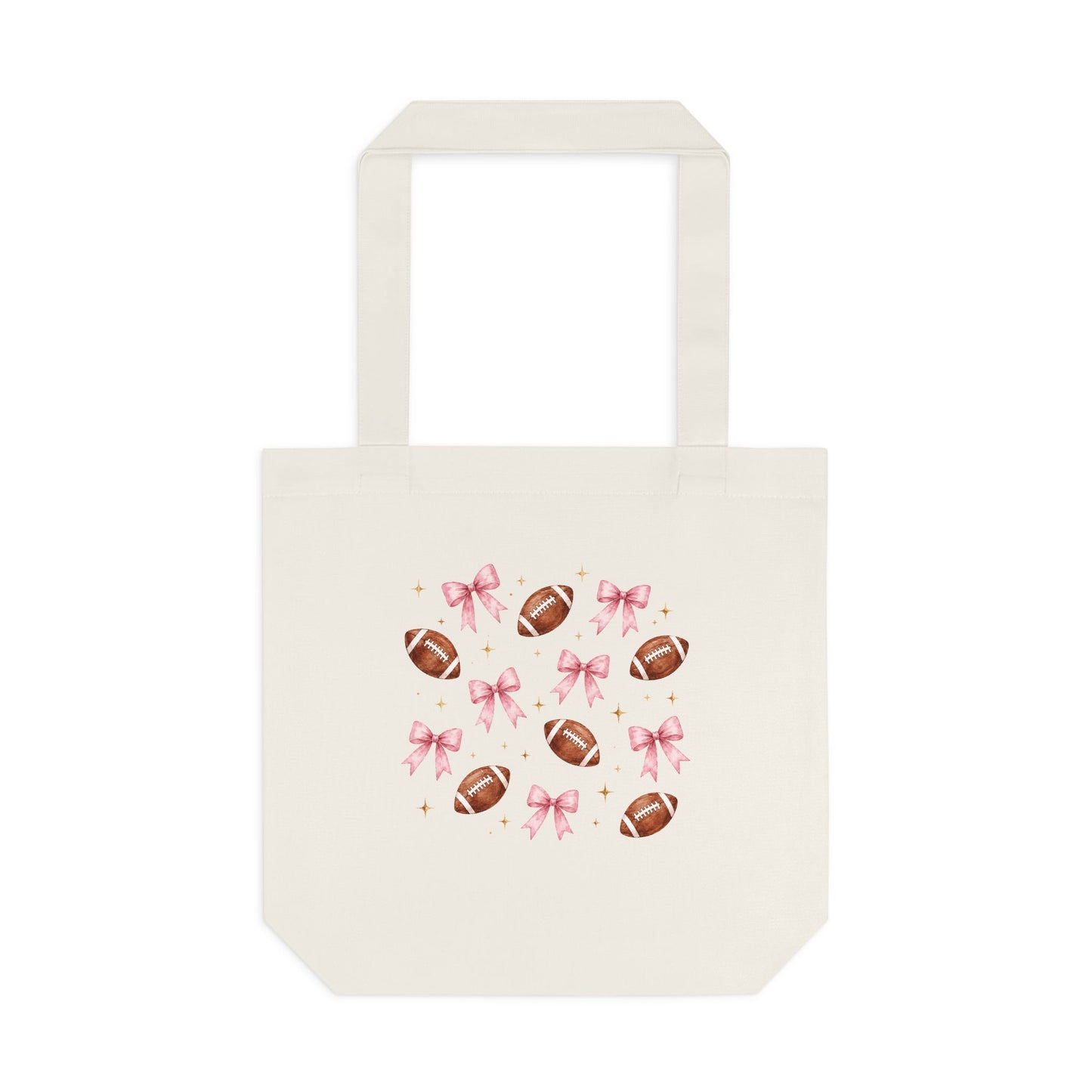 Football & Pink Bows Tote Bag