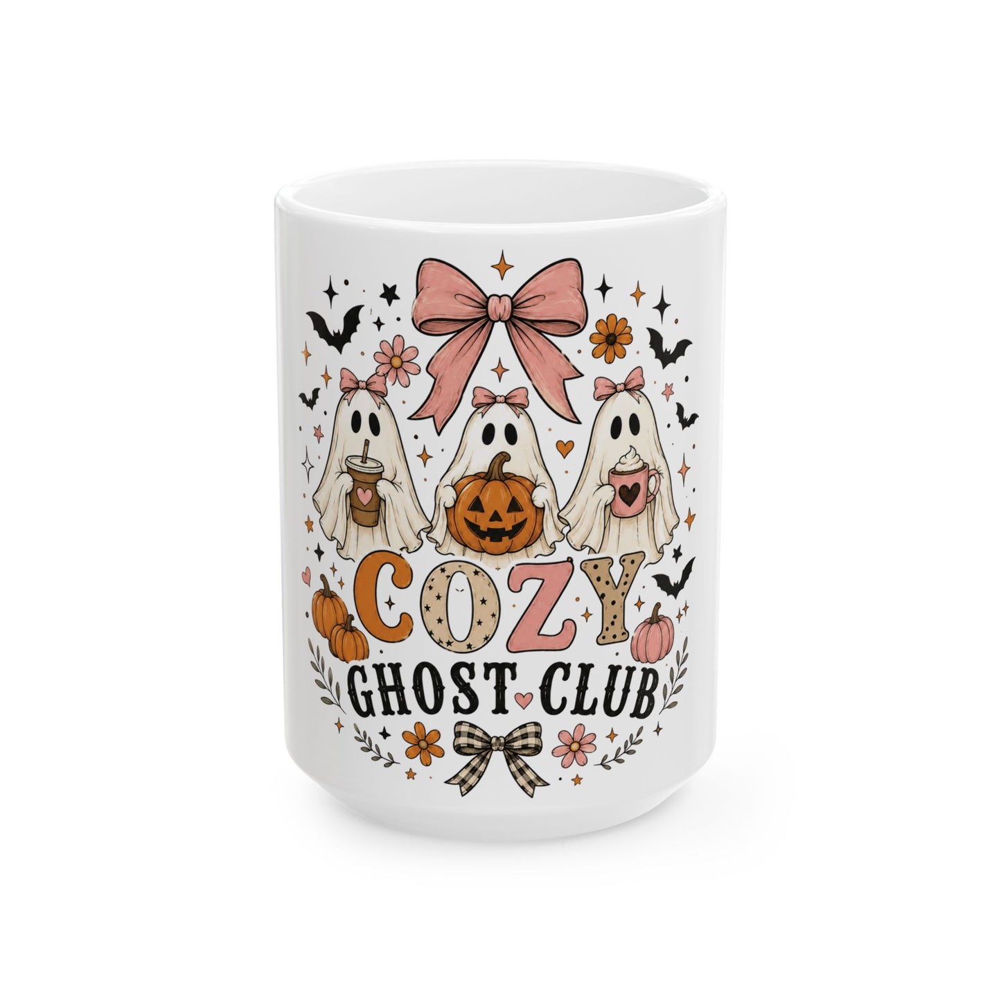 Cozy Ghost Club Ceramic Mug