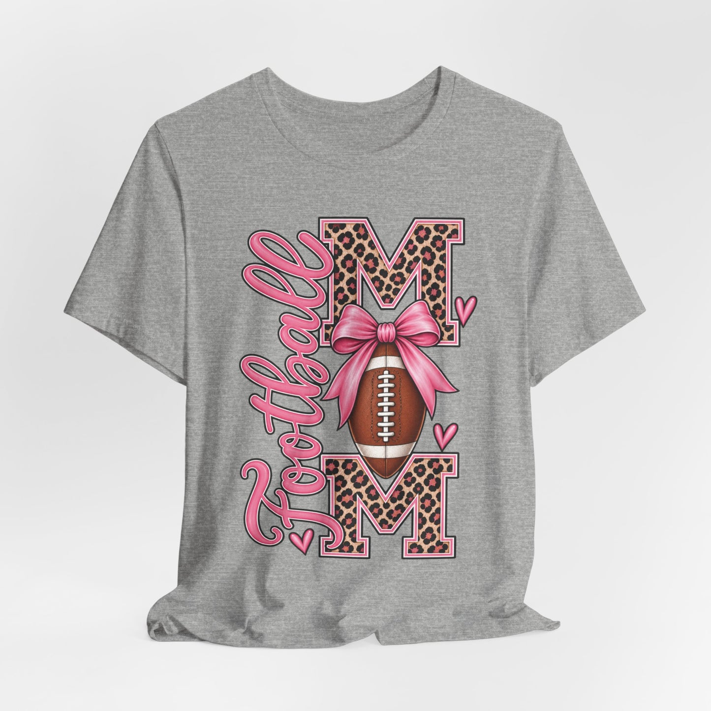 Football Mom Leopard & Bow Graphic Tee